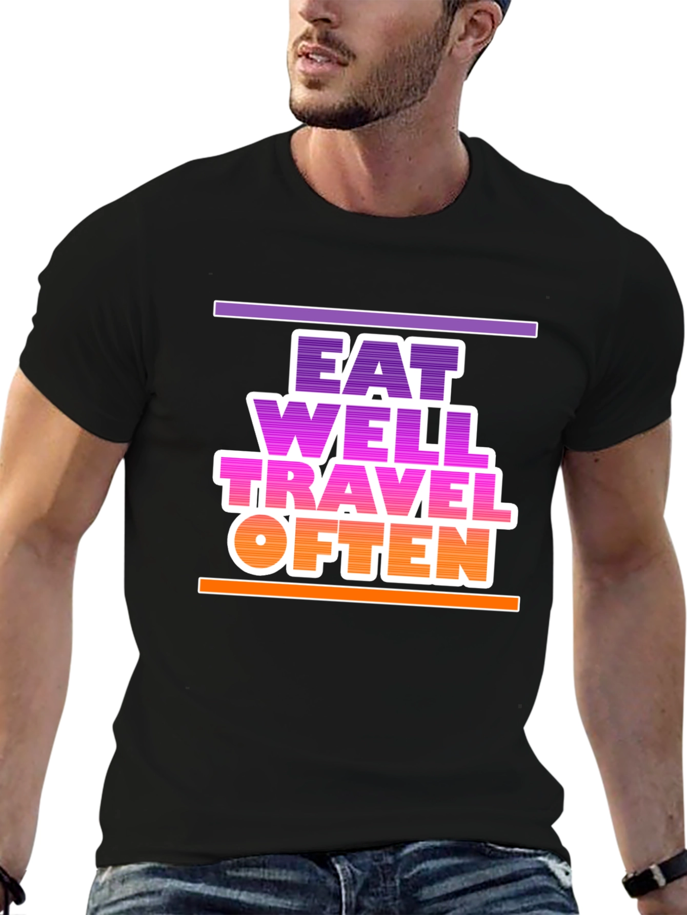 Eat Well Travel Often Graphic T-Shirt