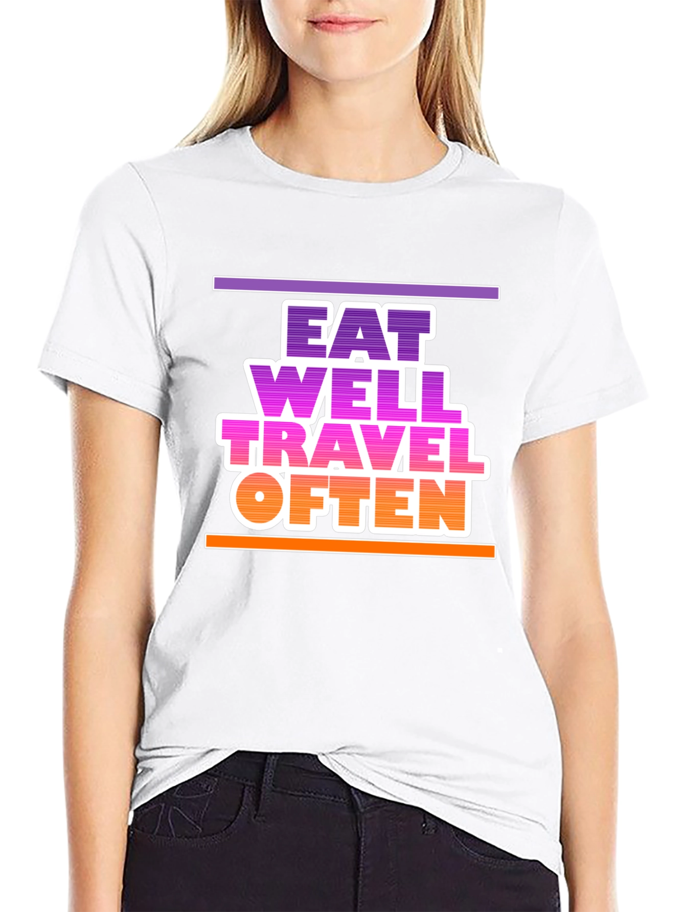 Eat Well Travel Often Graphic T-Shirt