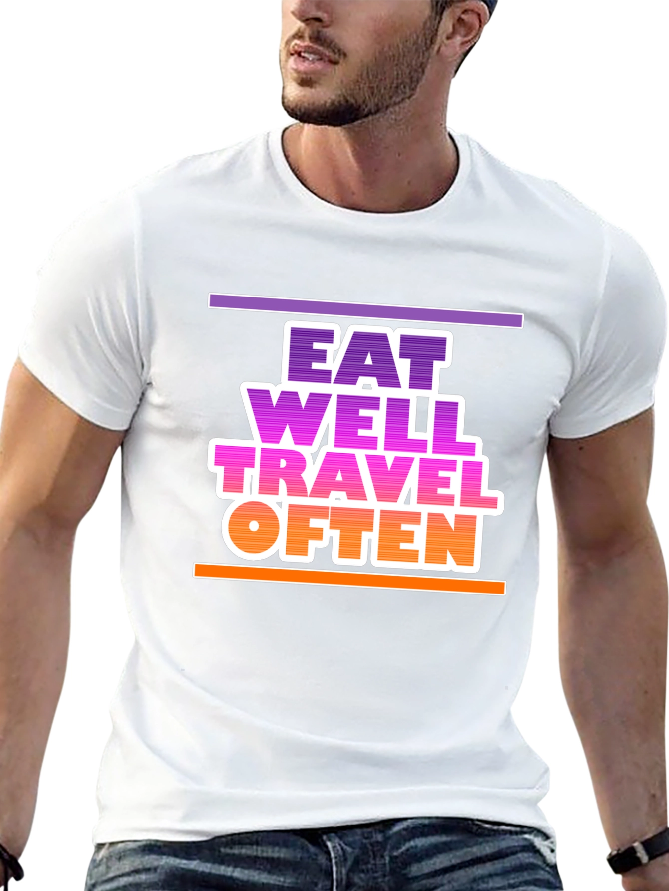Eat Well Travel Often Graphic T-Shirt
