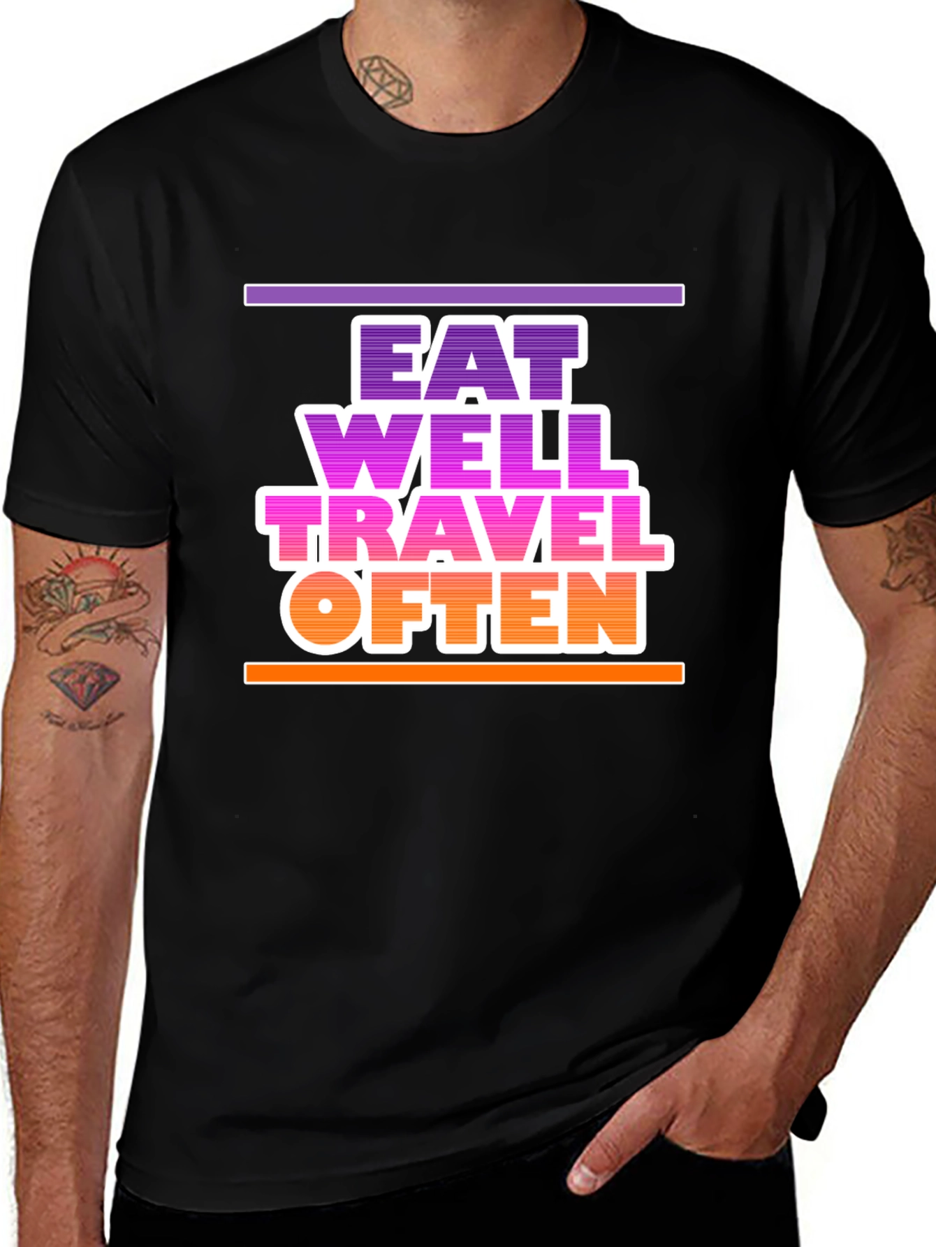 Eat Well Travel Often Graphic T-Shirt