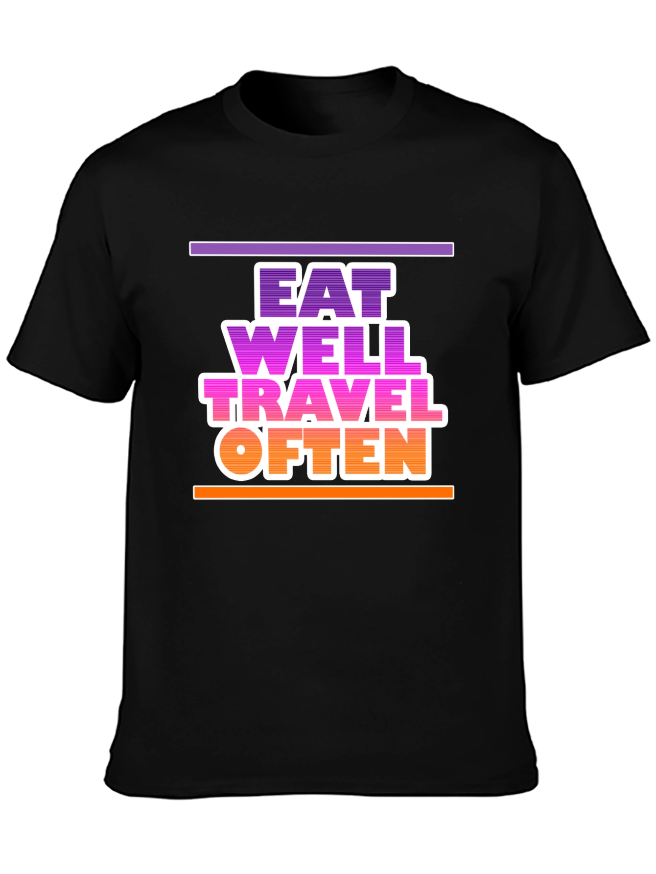 Eat Well Travel Often Graphic T-Shirt