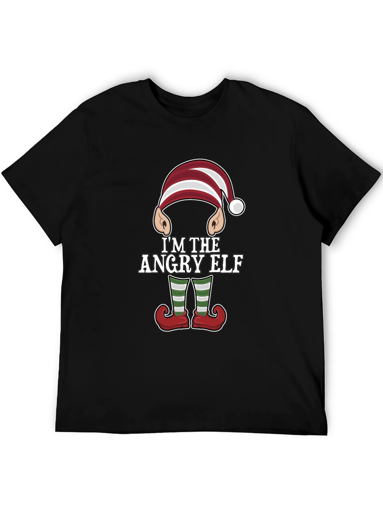 Angry Elf Christmas Graphic Tee