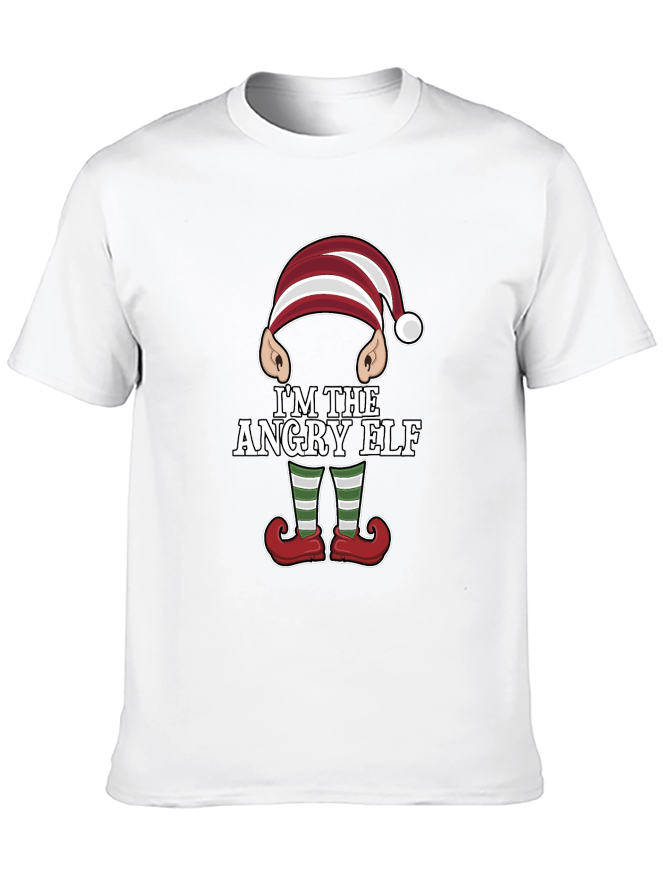 Angry Elf Christmas Graphic Tee