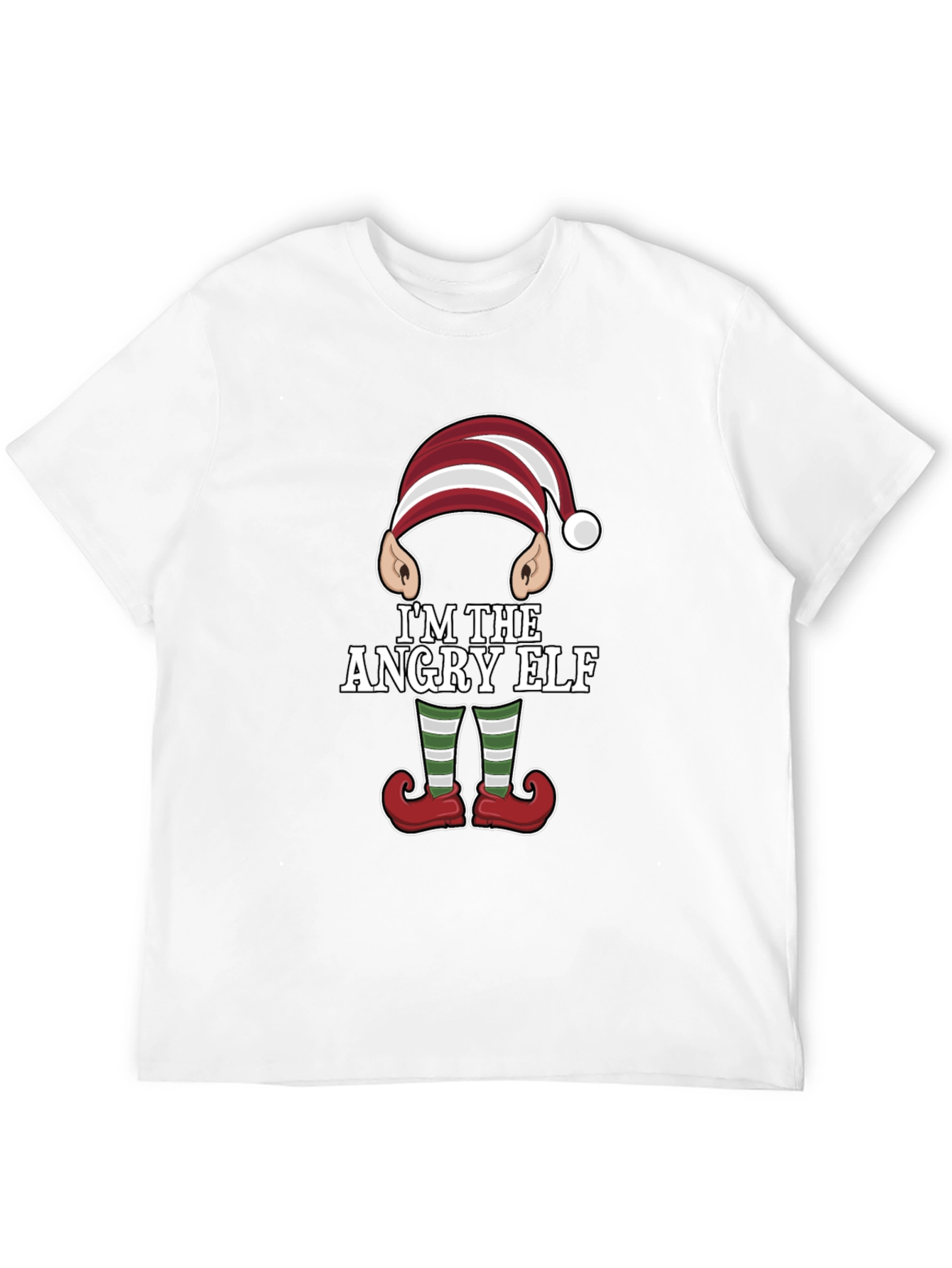 Angry Elf Christmas Graphic Tee