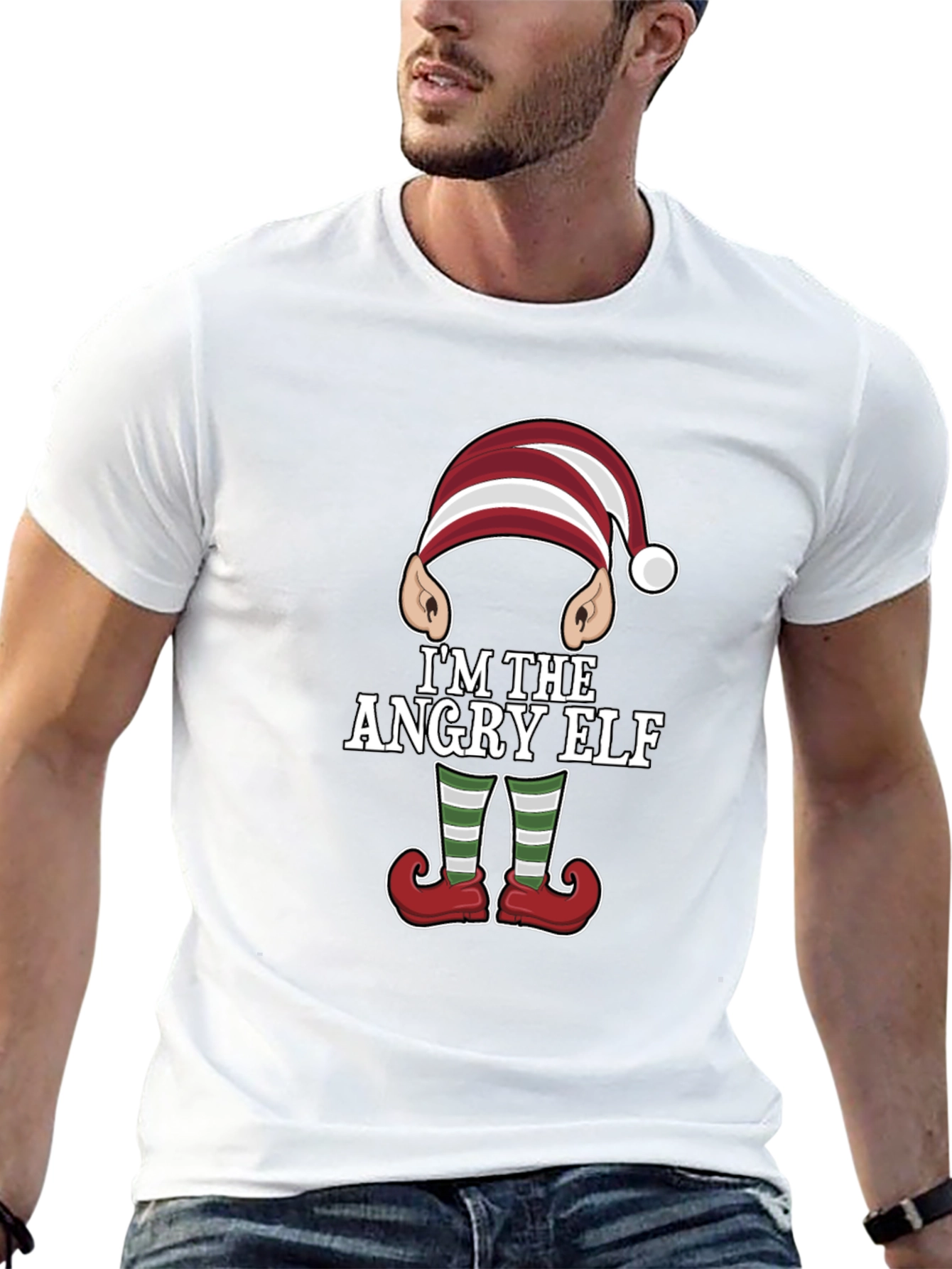 Angry Elf Christmas Graphic Tee