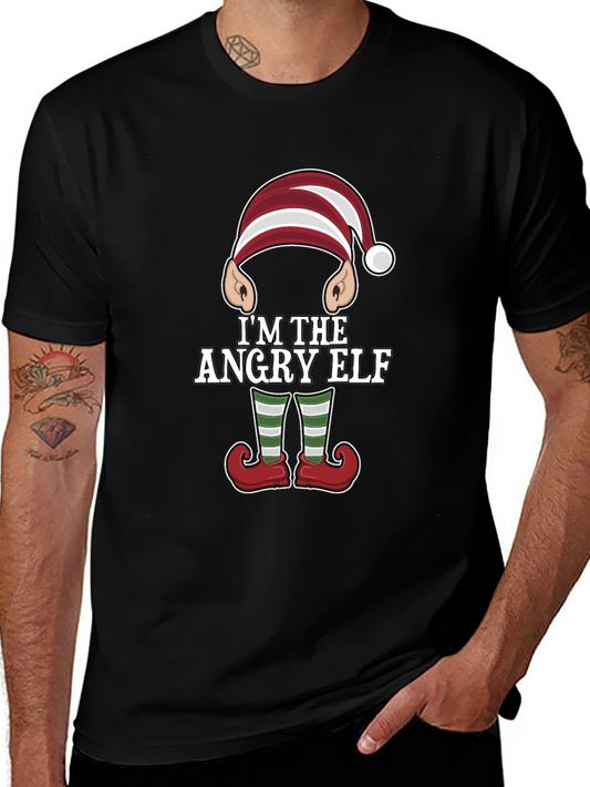 Angry Elf Christmas Graphic Tee