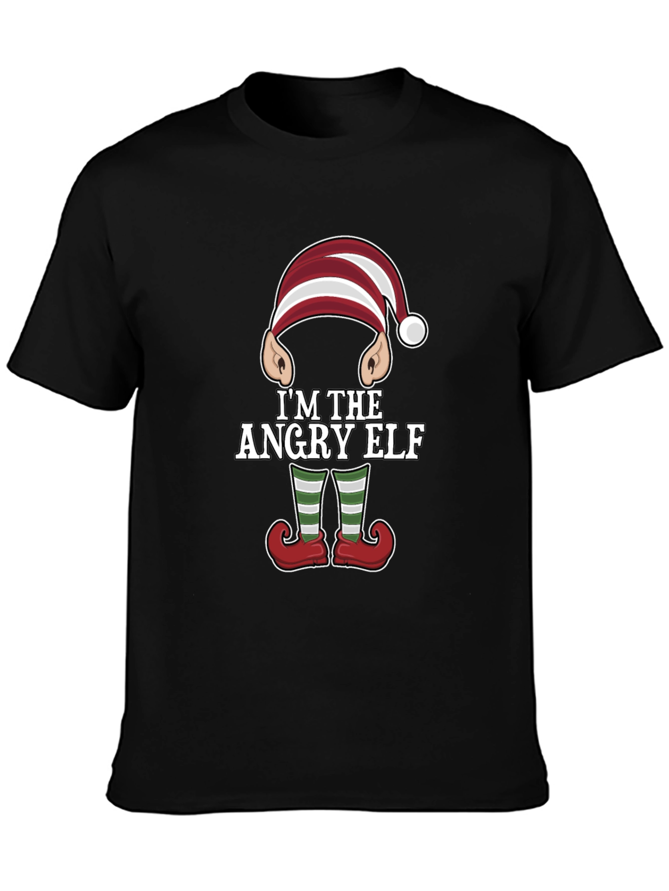 Angry Elf Christmas Graphic Tee