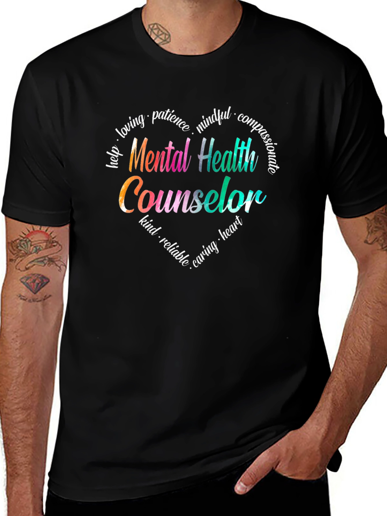 Mental Health Counselor Heart T-Shirt