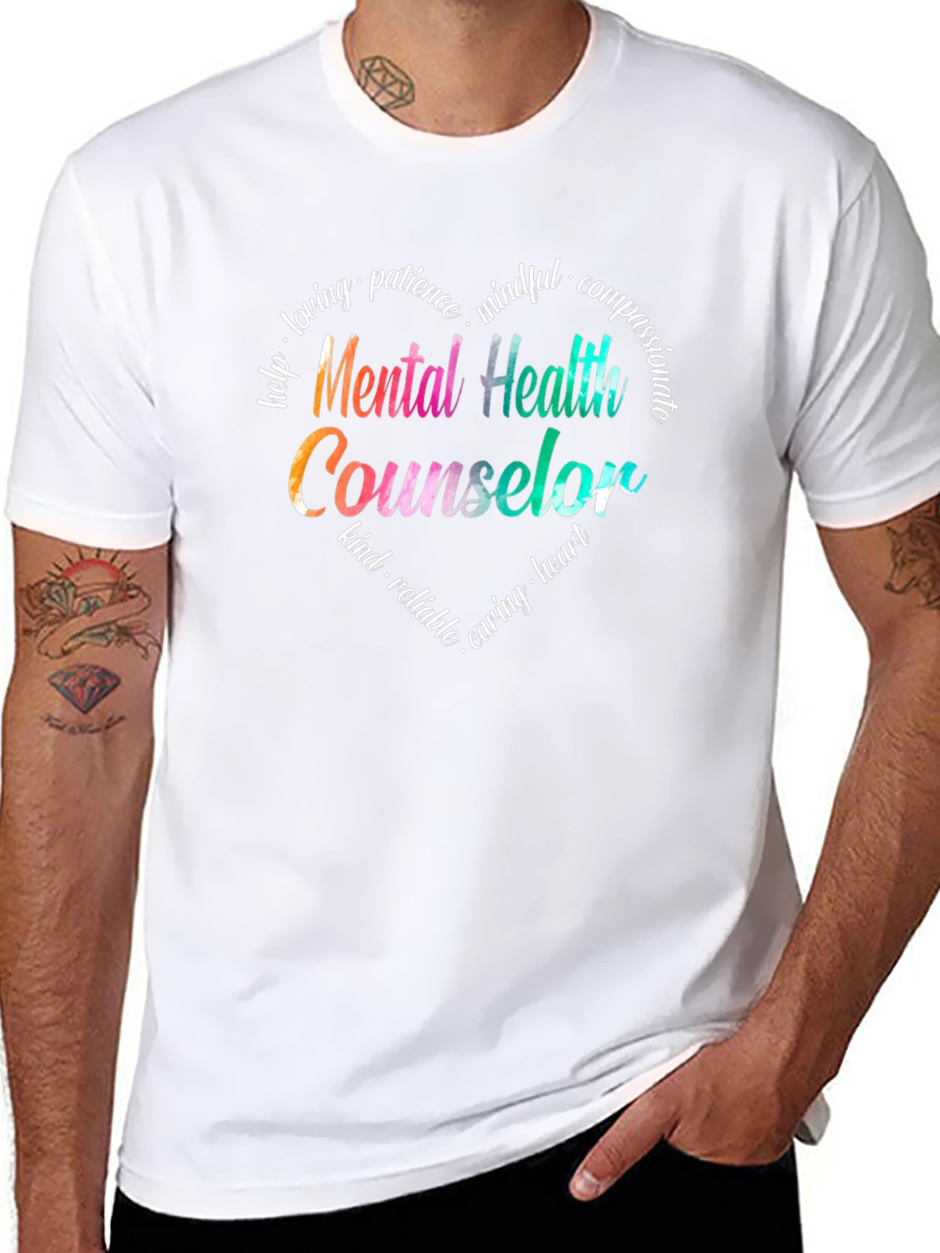 Mental Health Counselor Heart T-Shirt