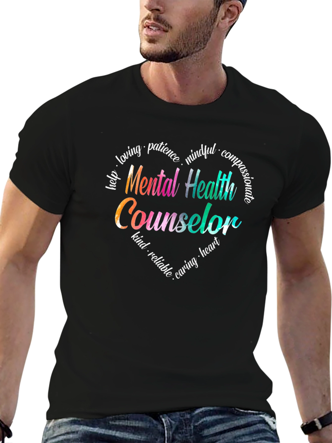 Mental Health Counselor Heart T-Shirt