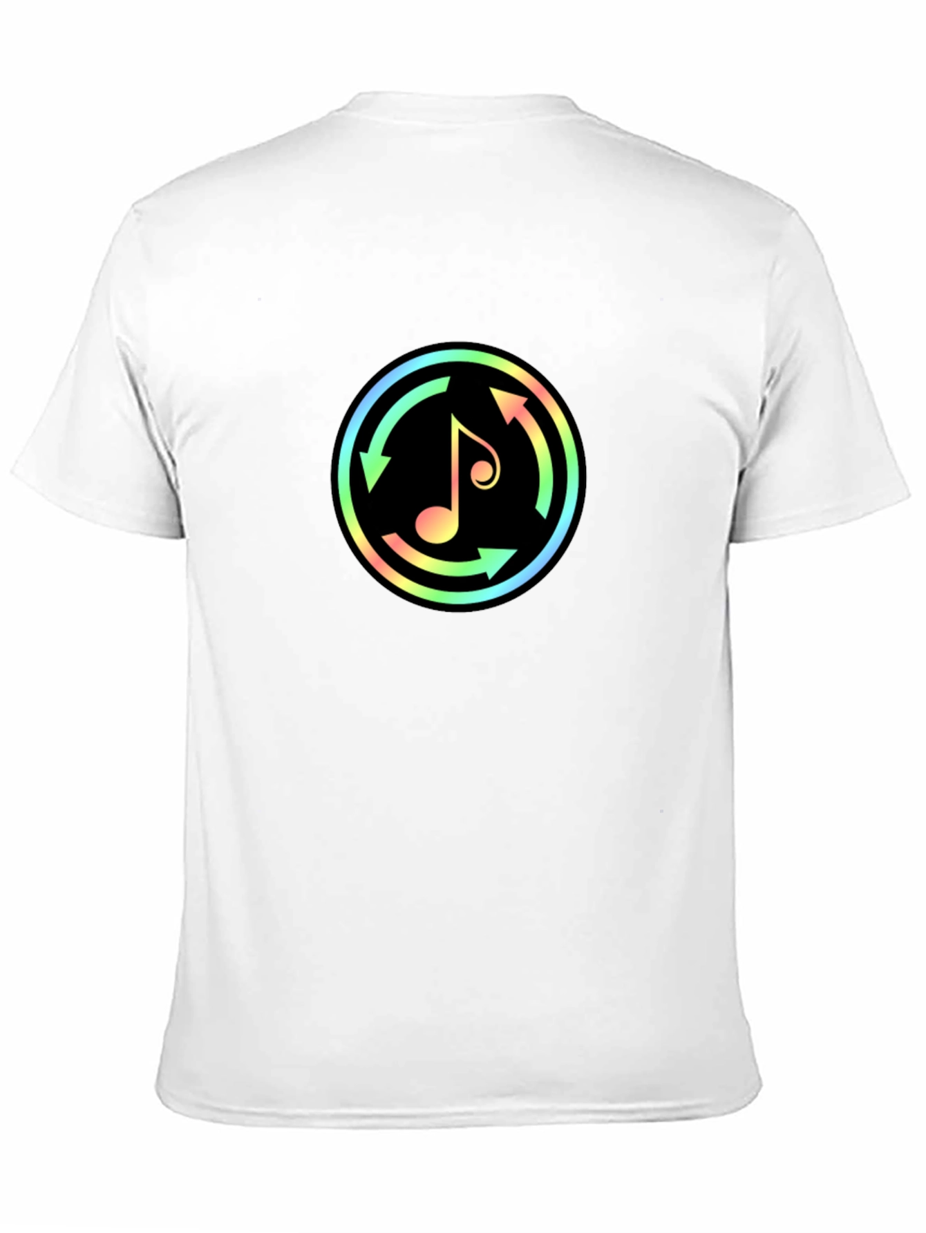 Neon Music Note Graphic Black T-Shirt