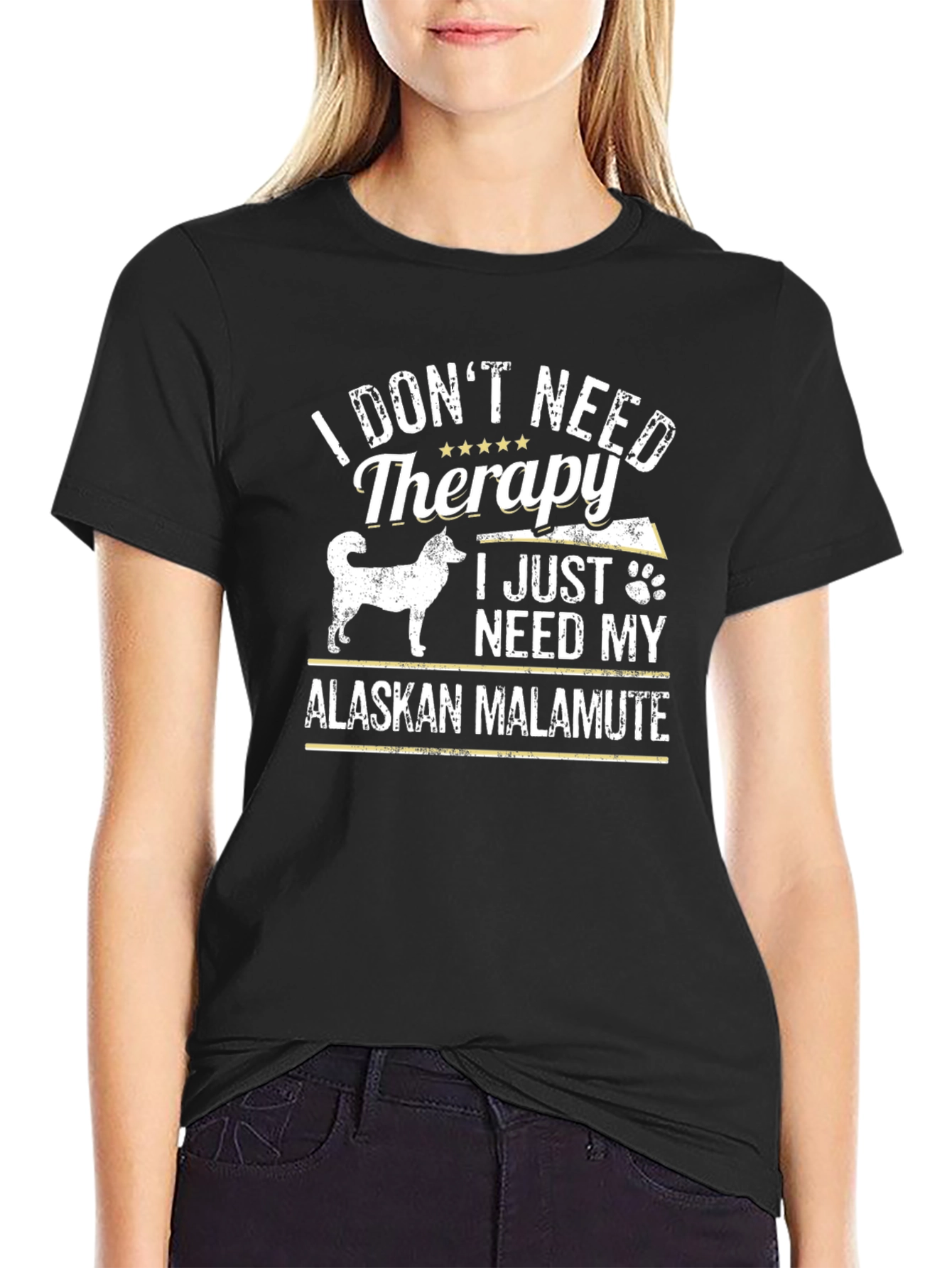 Alaskan Malamute Therapy T-Shirt: Dog Lover Tee