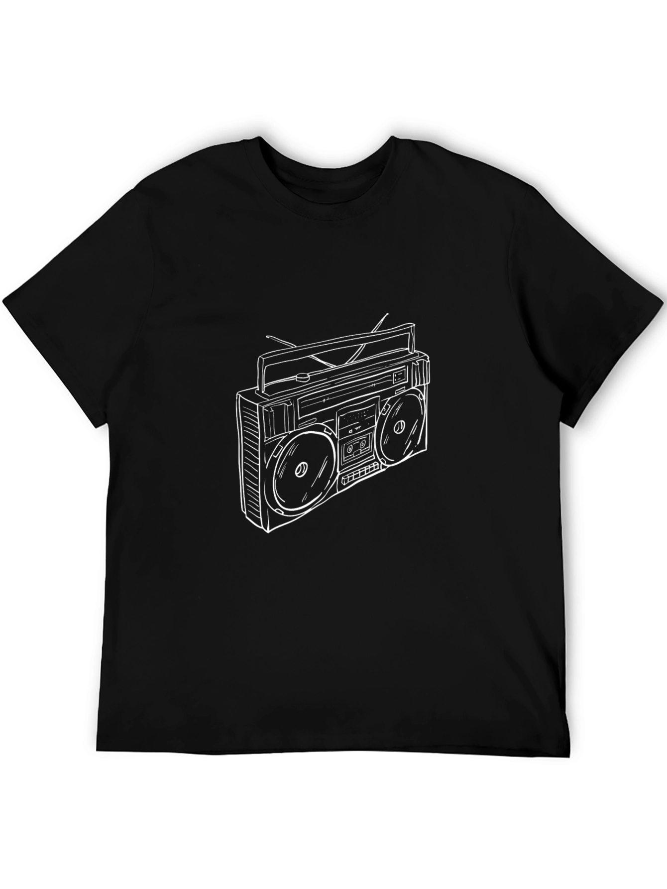 Retro Boombox Graphic Tee - Classic Style