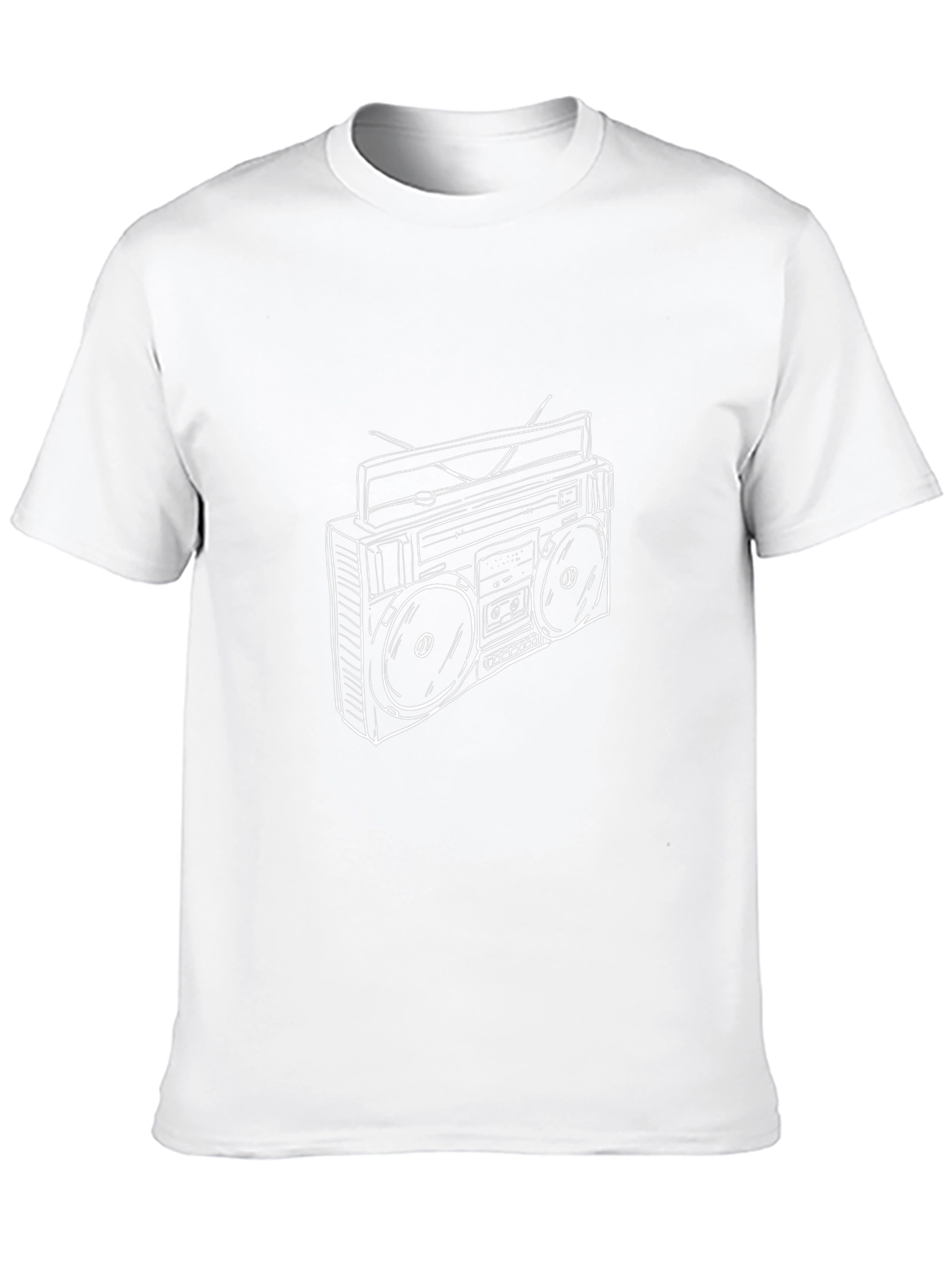 Retro Boombox Graphic Tee - Classic Style