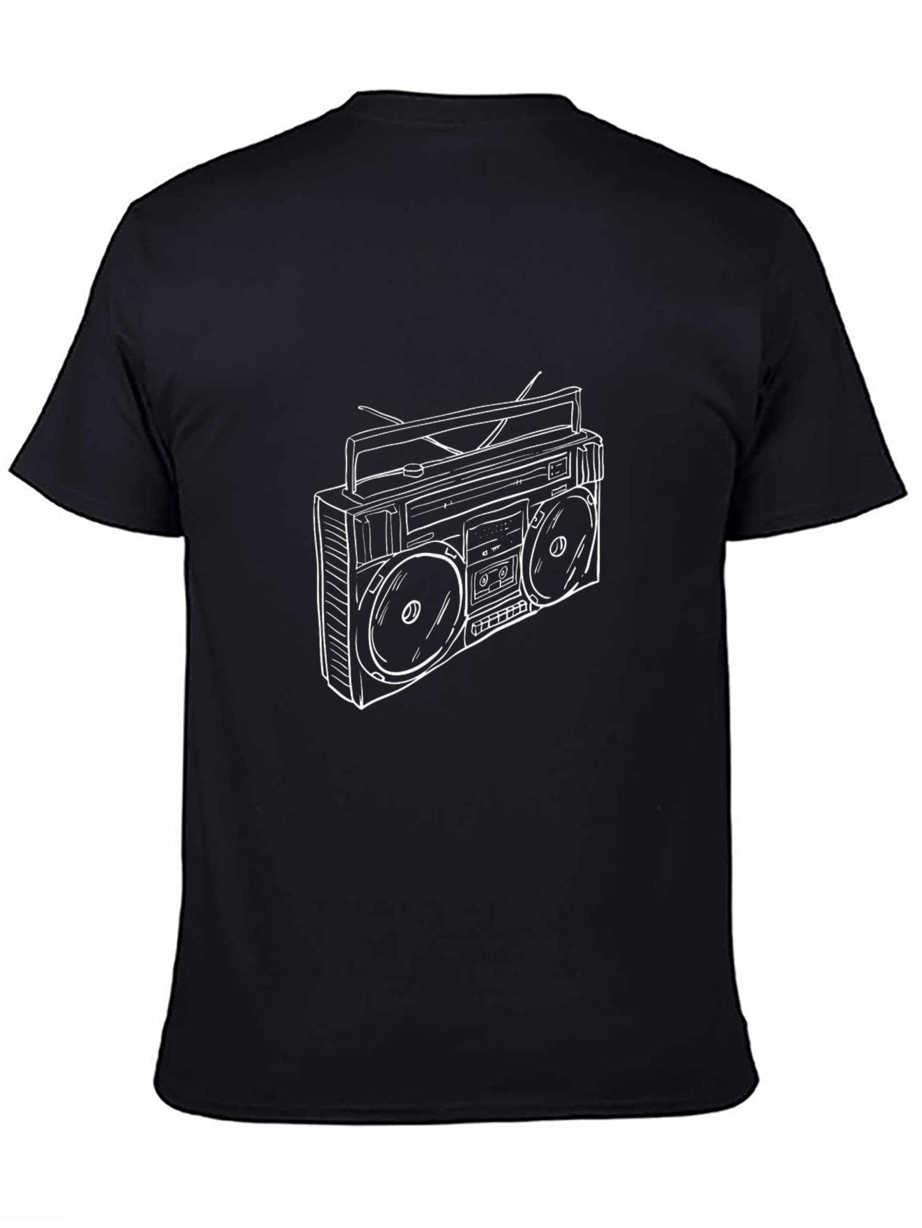 Retro Boombox Graphic Tee - Classic Style