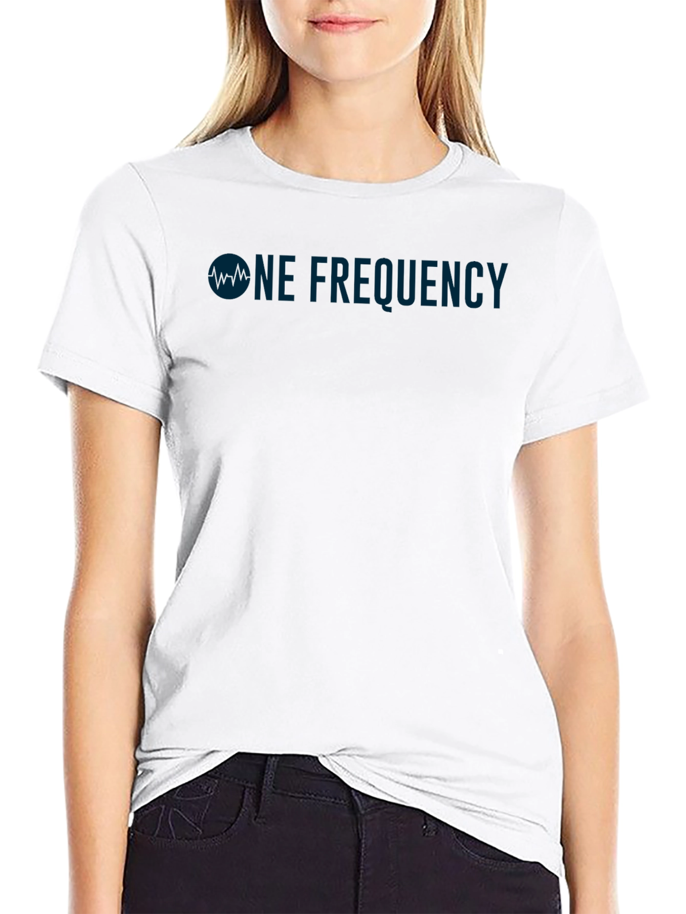 One Frequency Graphic Print Crew Neck T-Shirt
