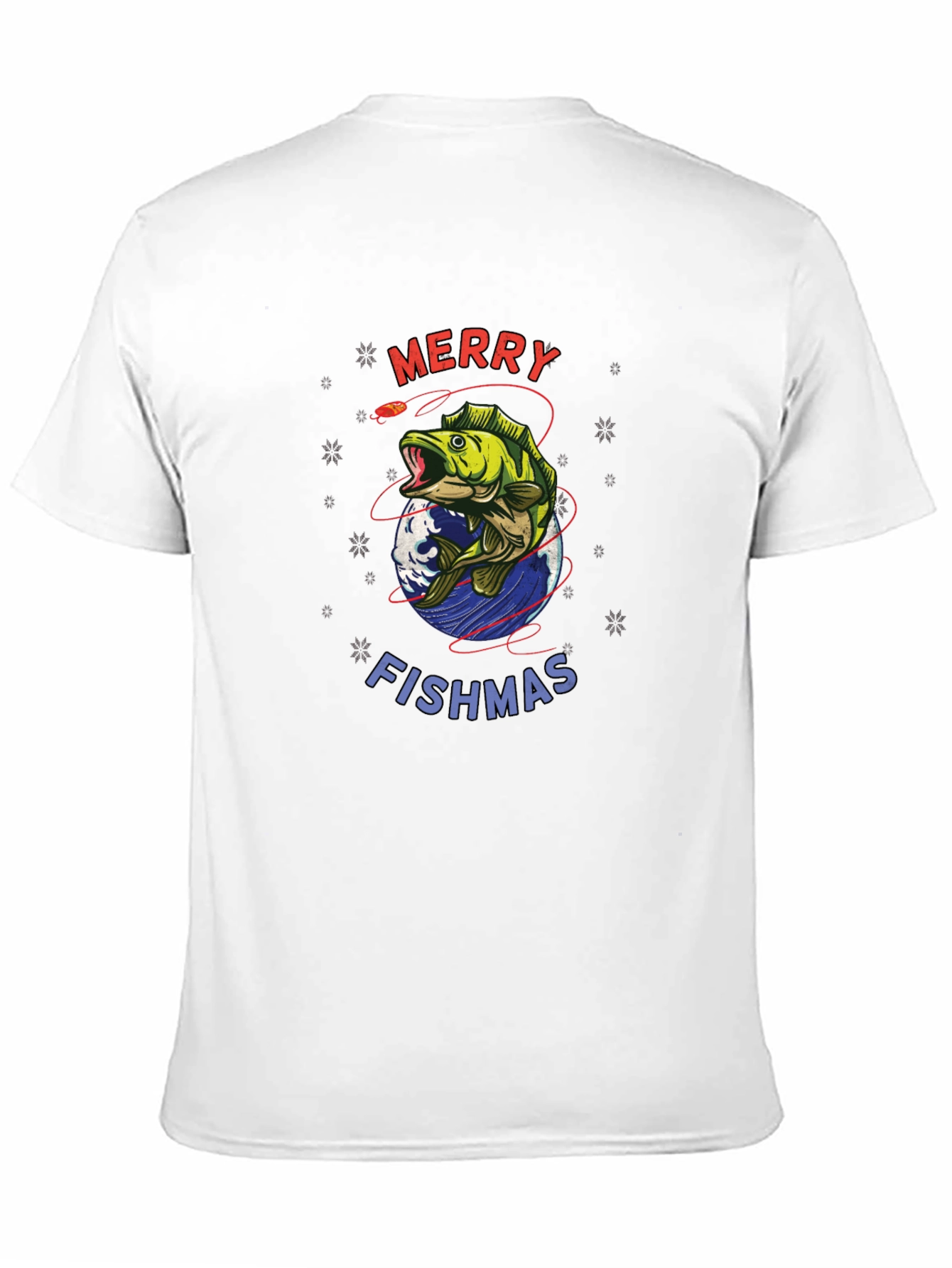 Merry Fishmas Graphic Tee - Holiday Fishing Shirt