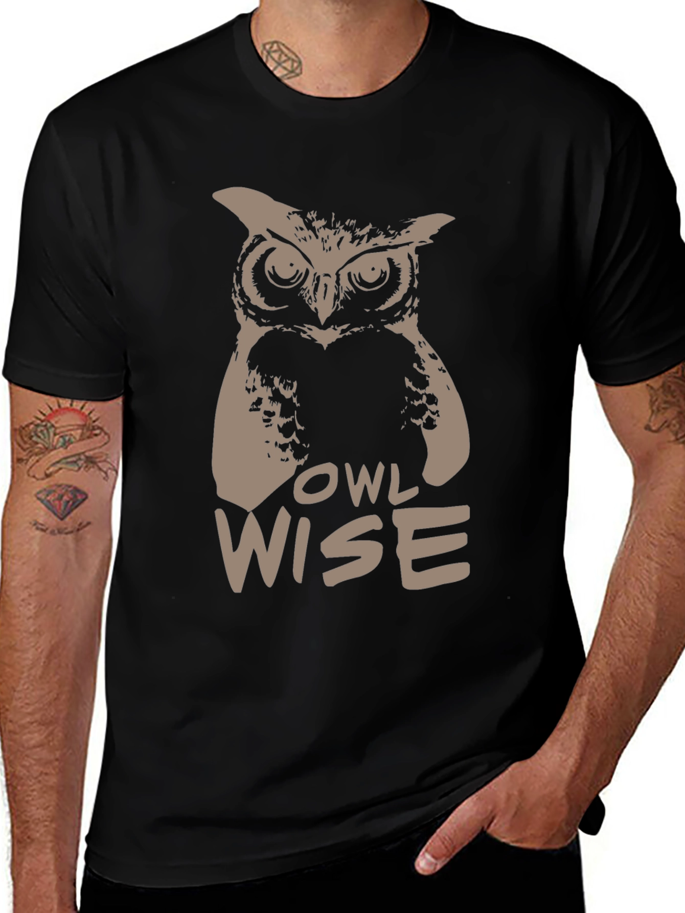 Owl Wise Graphic Print T-Shirt