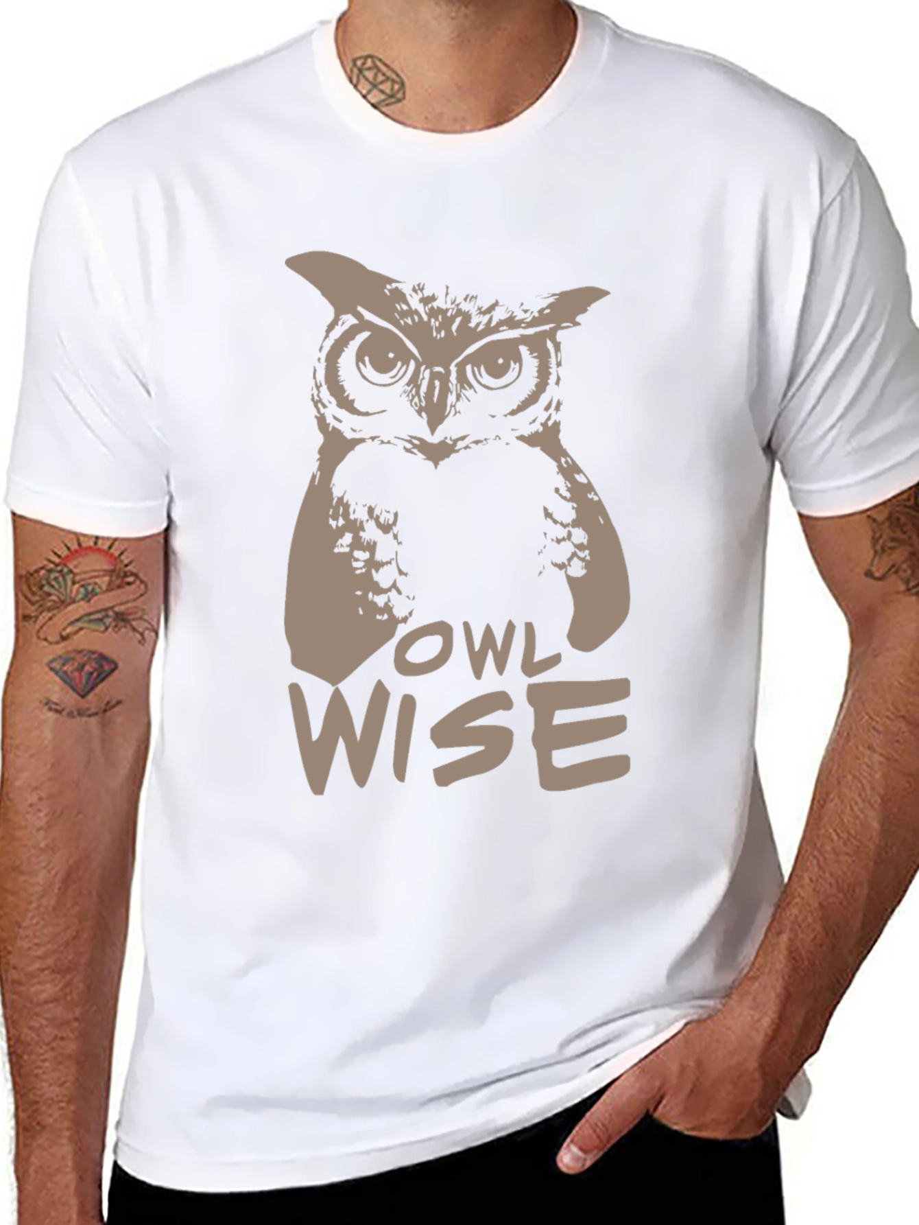 Owl Wise Graphic Print T-Shirt