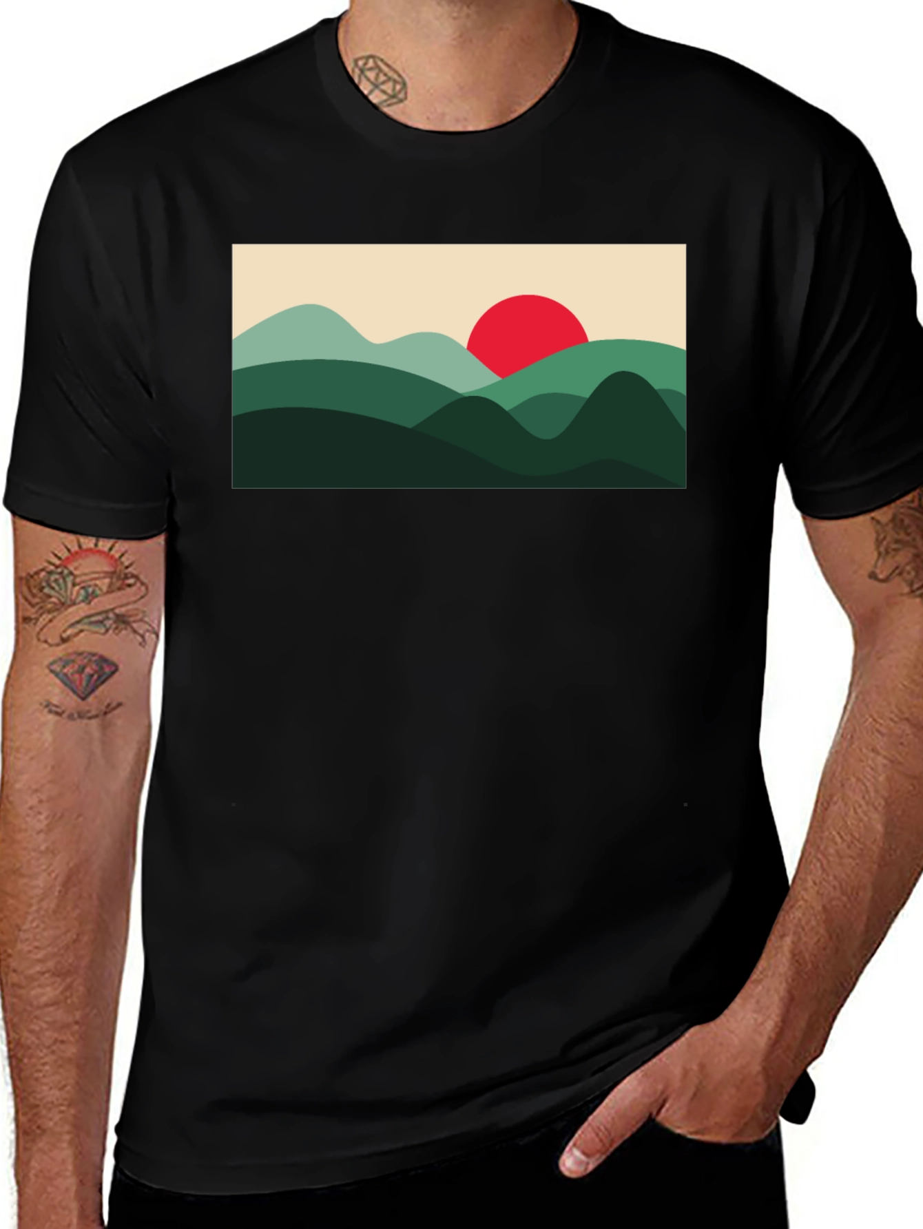 Mountains and Sun Graphic Tee