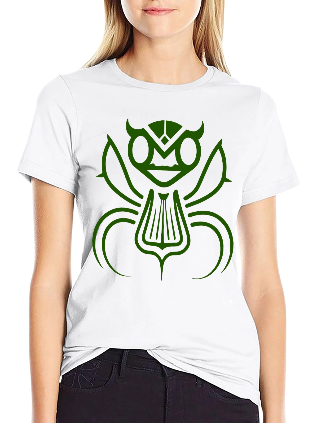 Abstract Insect Graphic Tee - Black