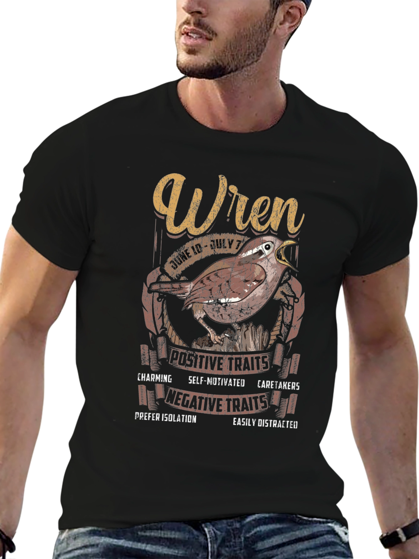 Wren Zodiac Sign T-Shirt: June 10 - July 7
