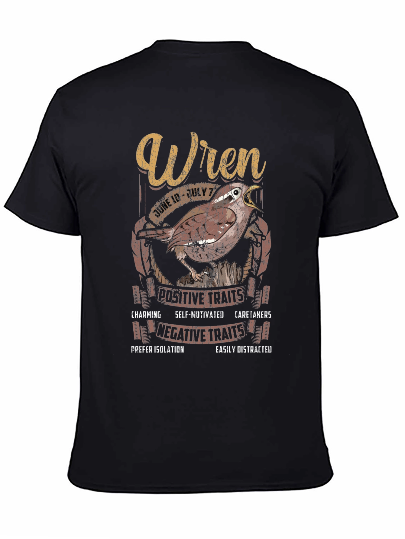 Wren Zodiac Sign T-Shirt: June 10 - July 7
