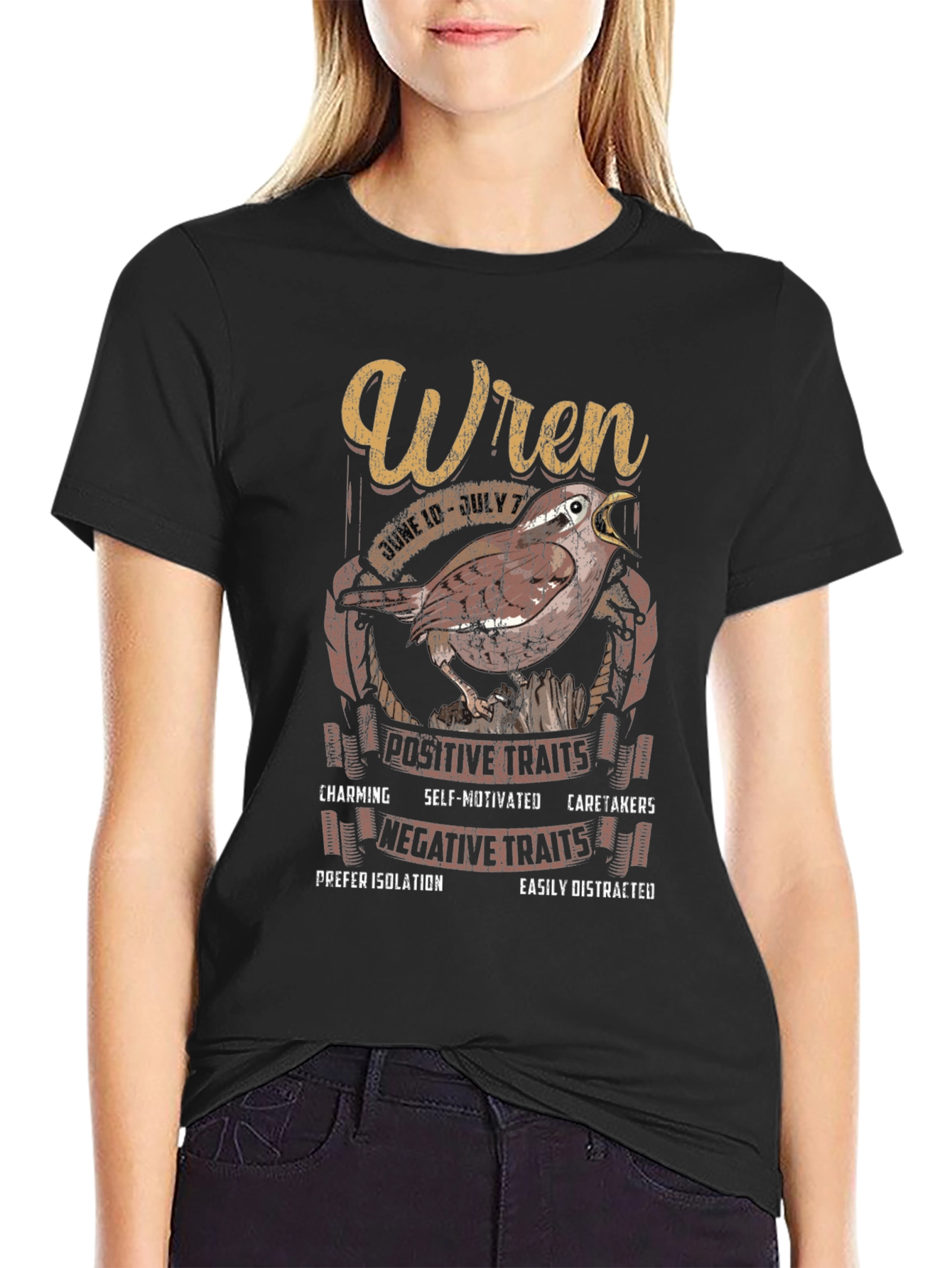 Wren Zodiac Sign T-Shirt: June 10 - July 7