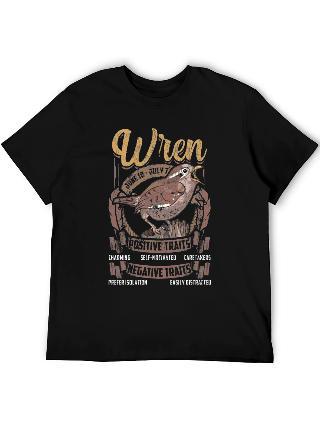 Wren Zodiac Sign T-Shirt: June 10 - July 7