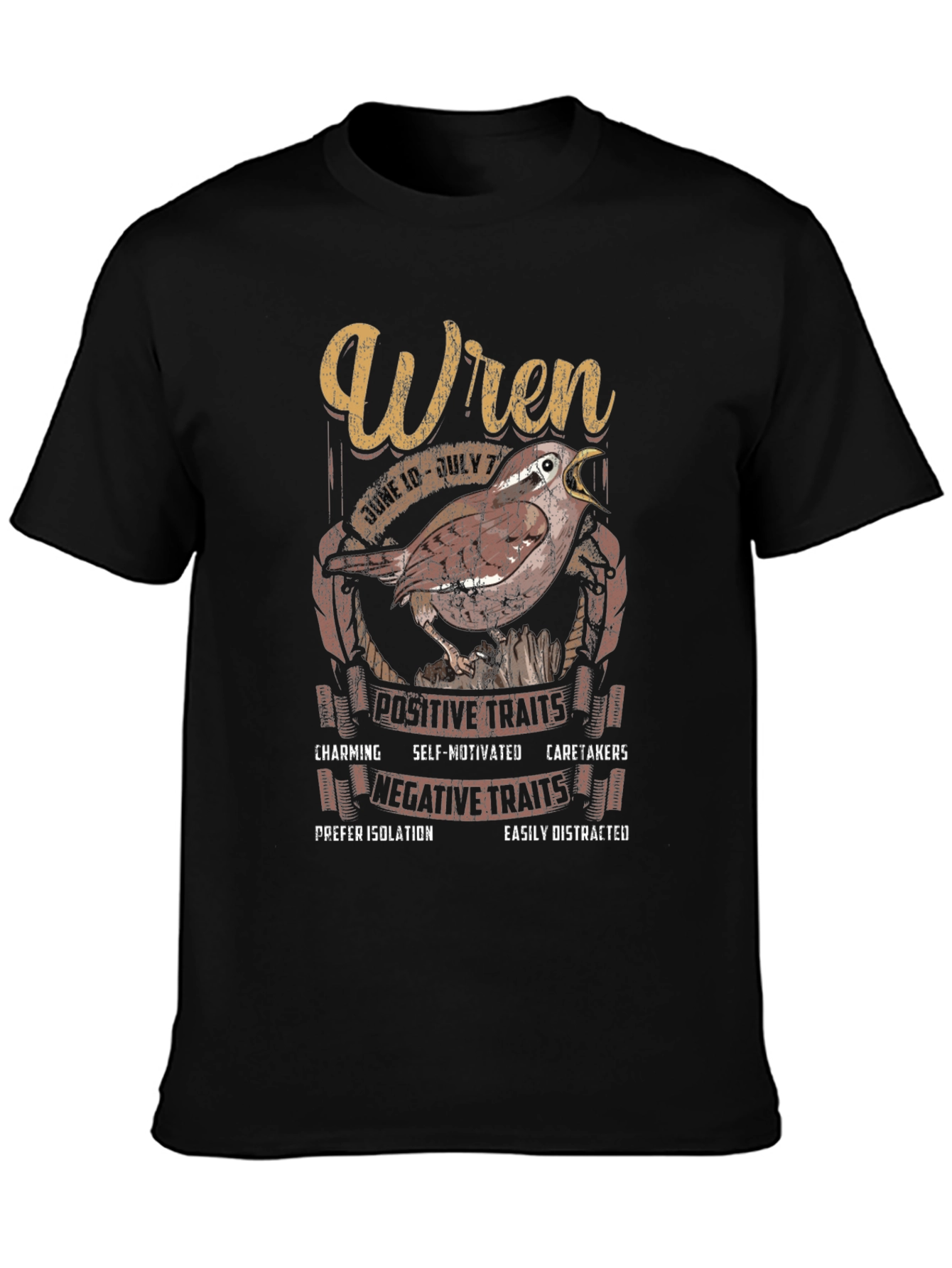 Wren Zodiac Sign T-Shirt: June 10 - July 7