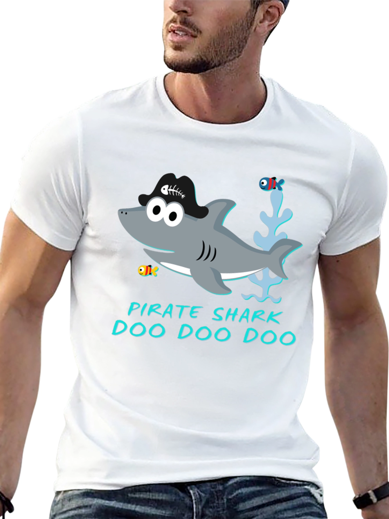 Pirate Shark Doo Doo Doo Graphic Tee