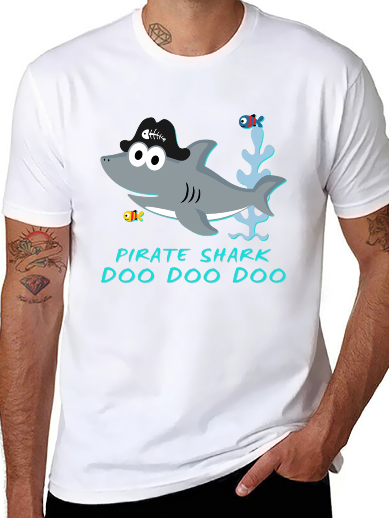 Pirate Shark Doo Doo Doo Graphic Tee