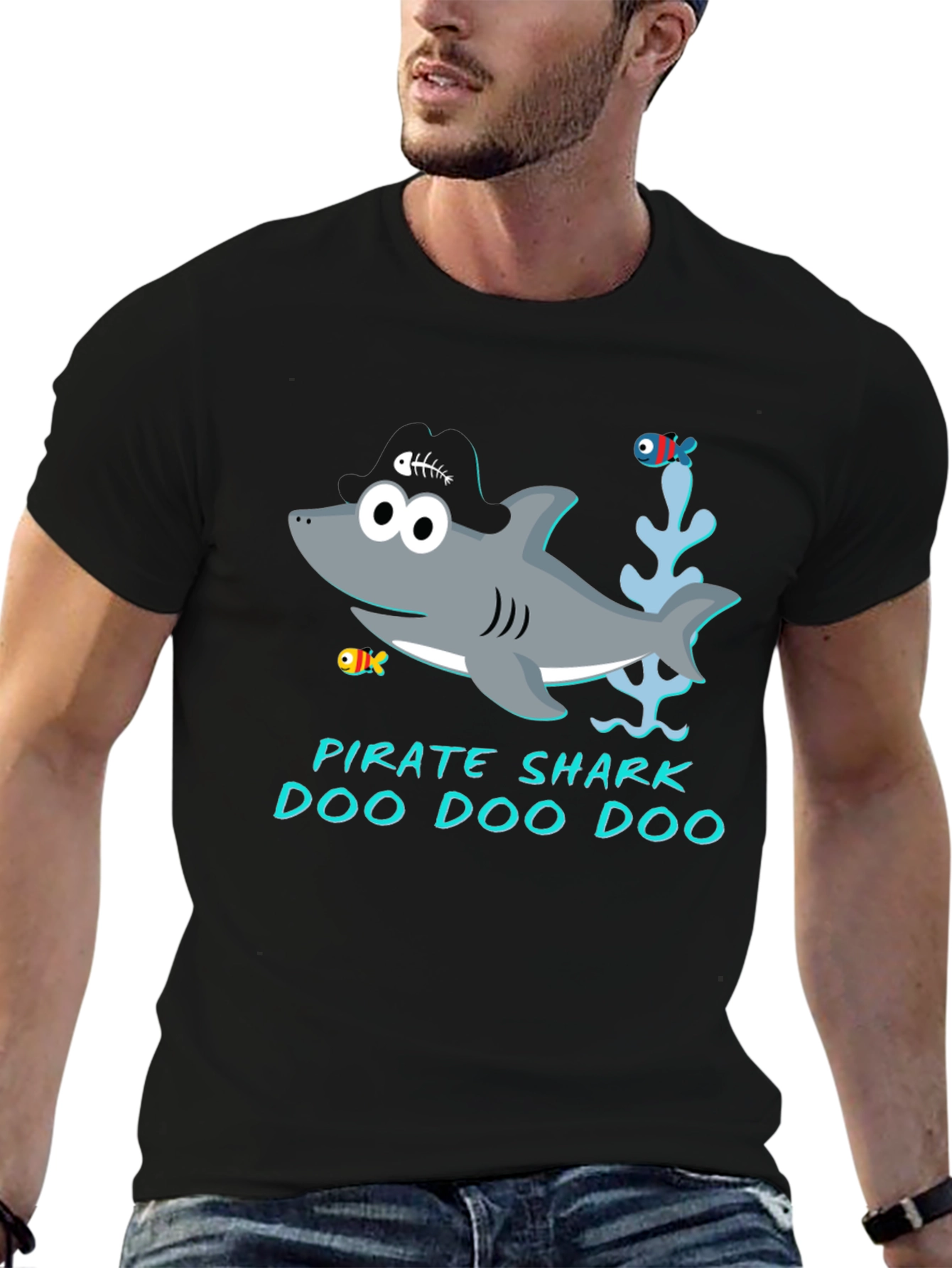 Pirate Shark Doo Doo Doo Graphic Tee