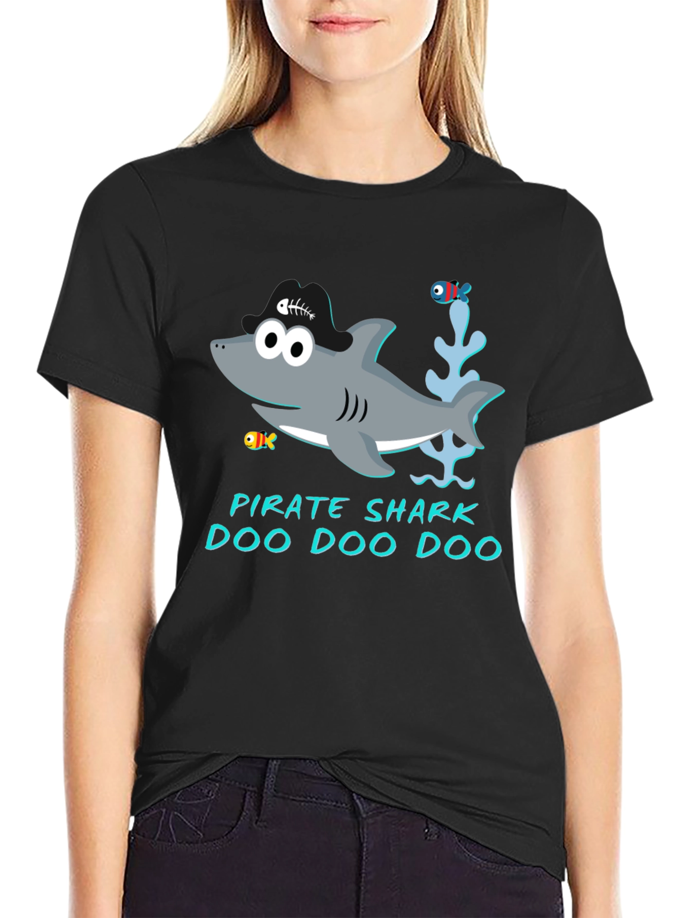 Pirate Shark Doo Doo Doo Graphic Tee