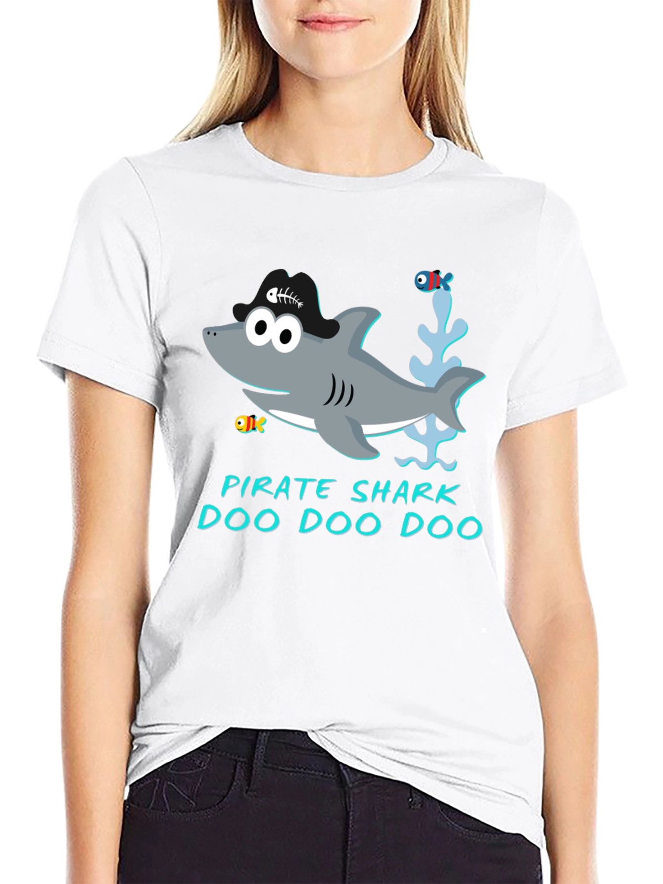 Pirate Shark Doo Doo Doo Graphic Tee