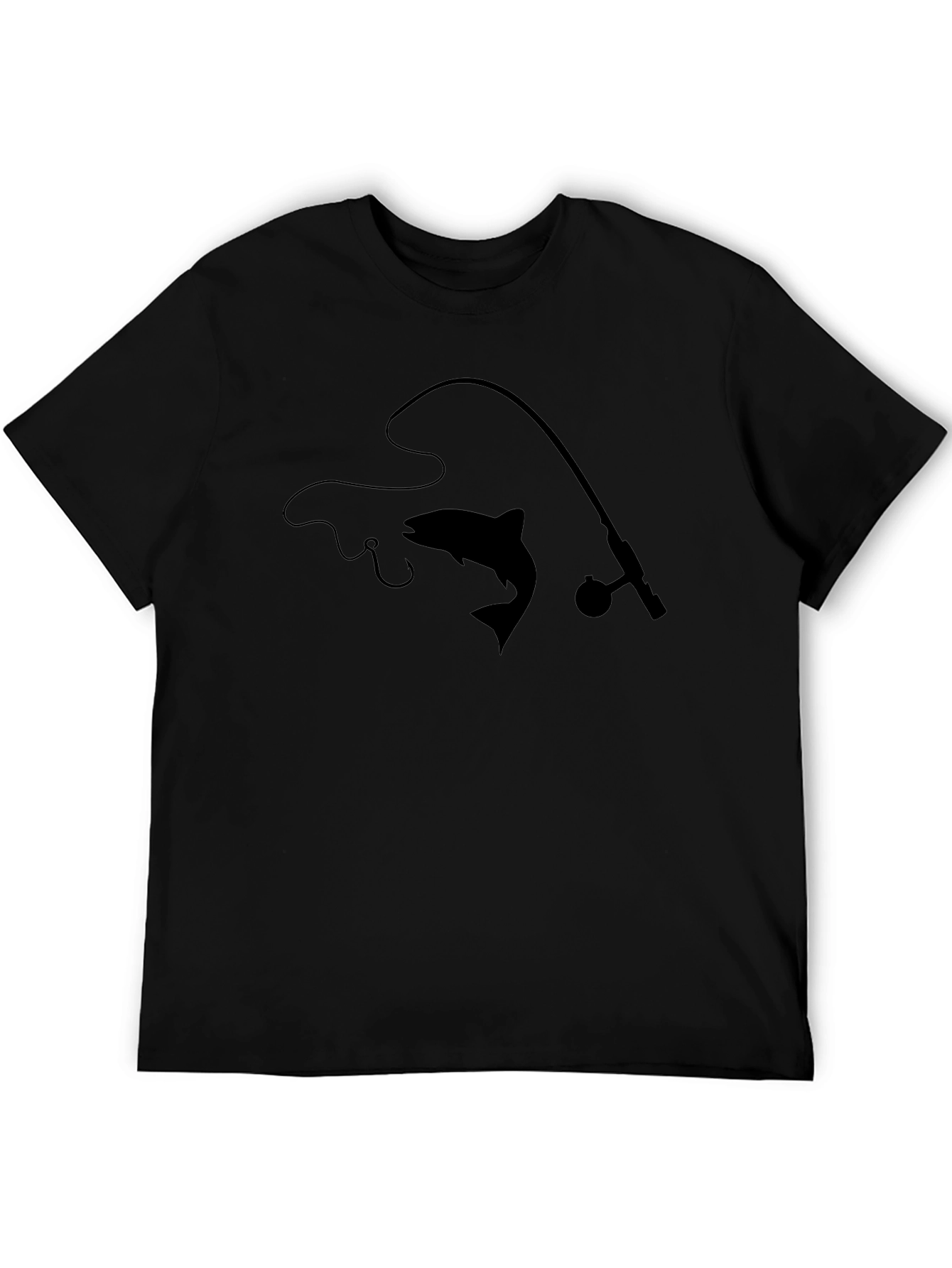 Fishing Silhouette Graphic T-Shirt