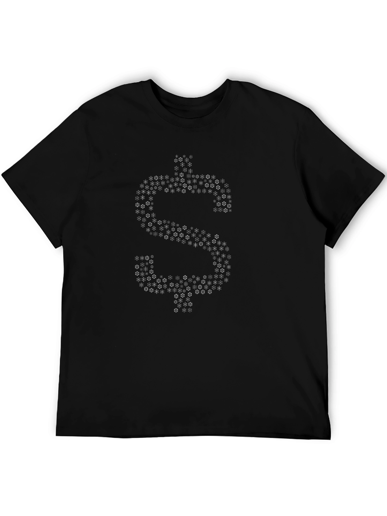 Dollar Sign Graphic Tee - Black Cotton T-Shirt