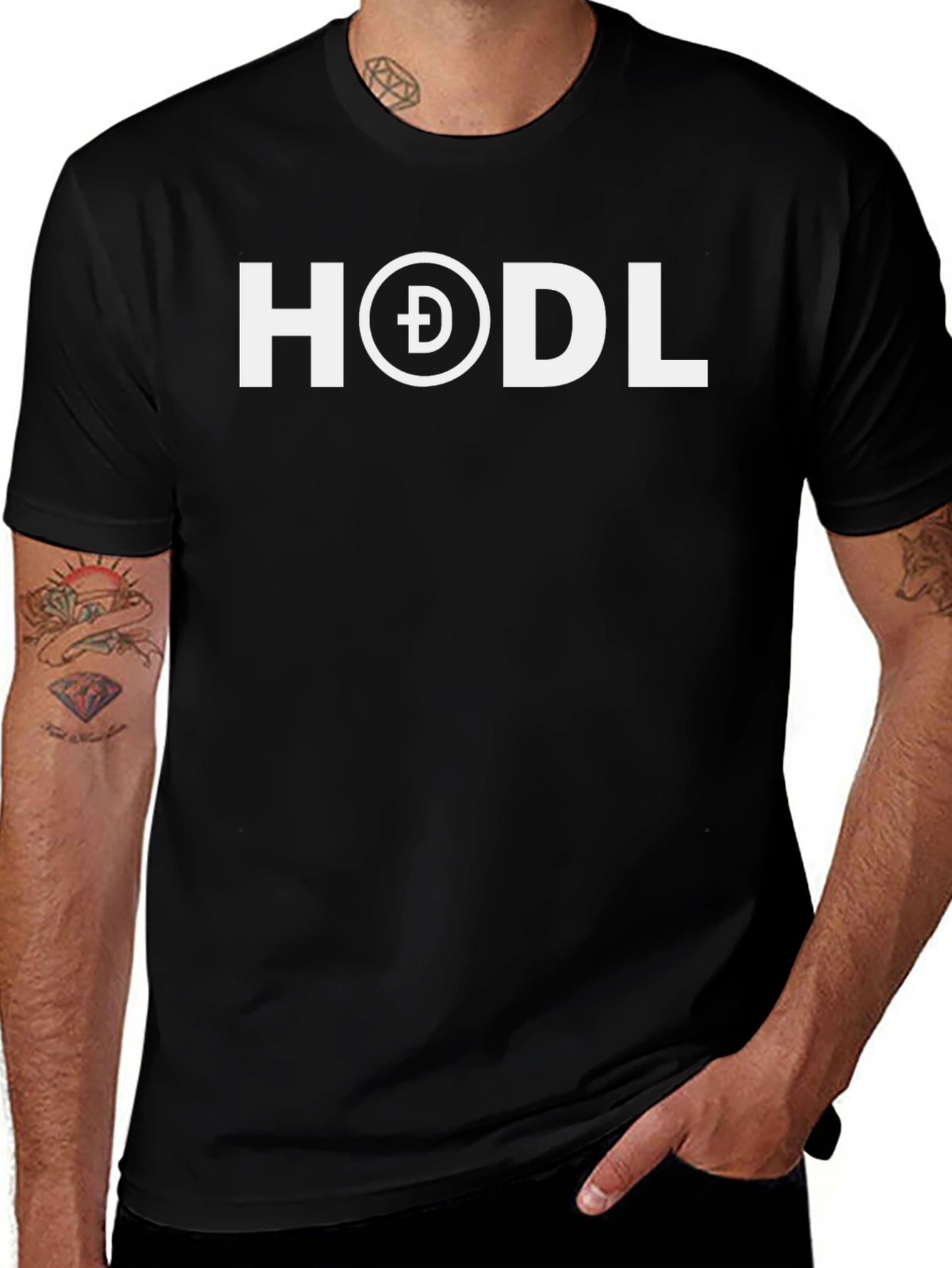 HODL Dogecoin Crypto T-Shirt - Black