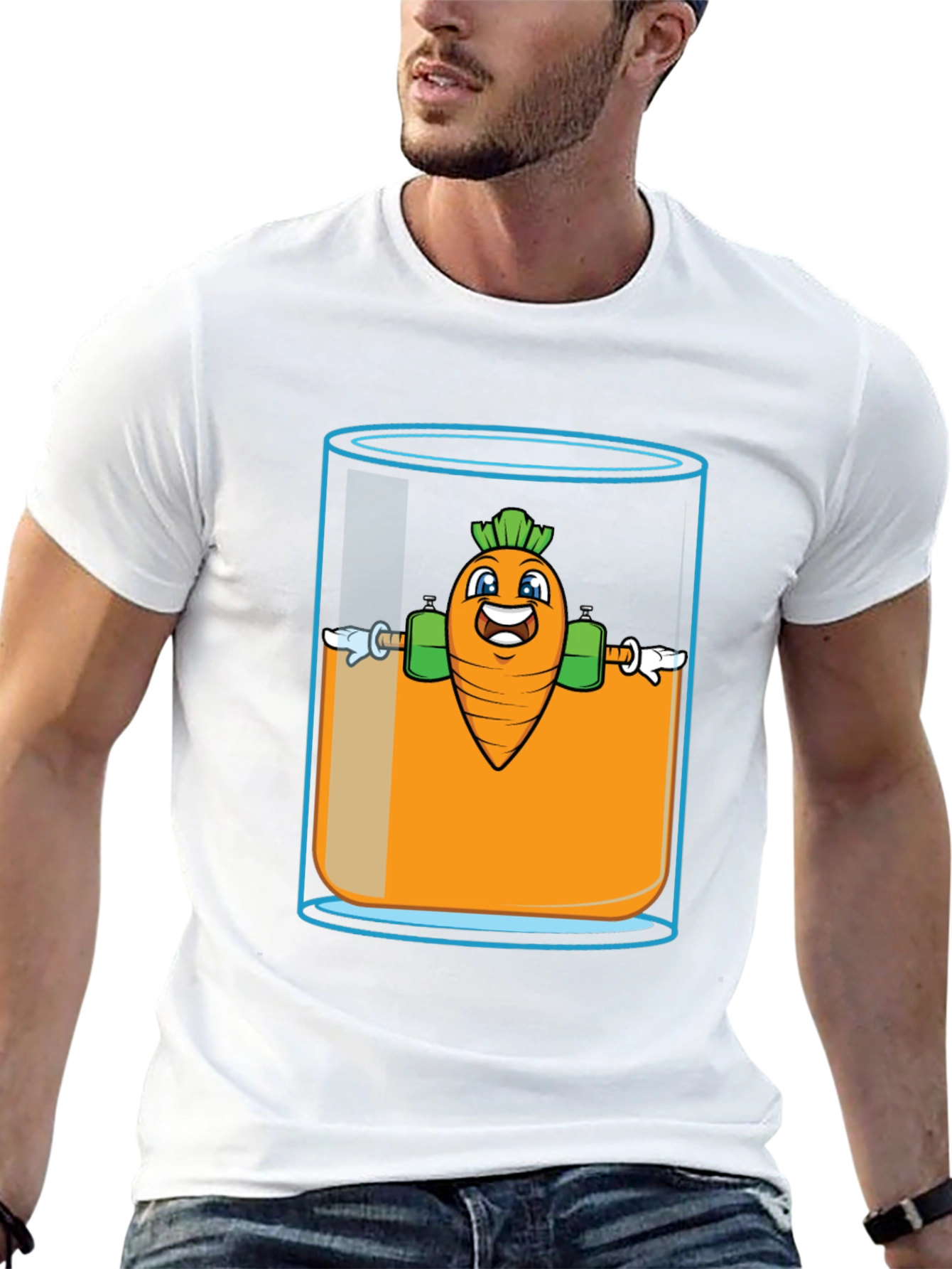 Funny Carrot Juice Gym T-Shirt - Black
