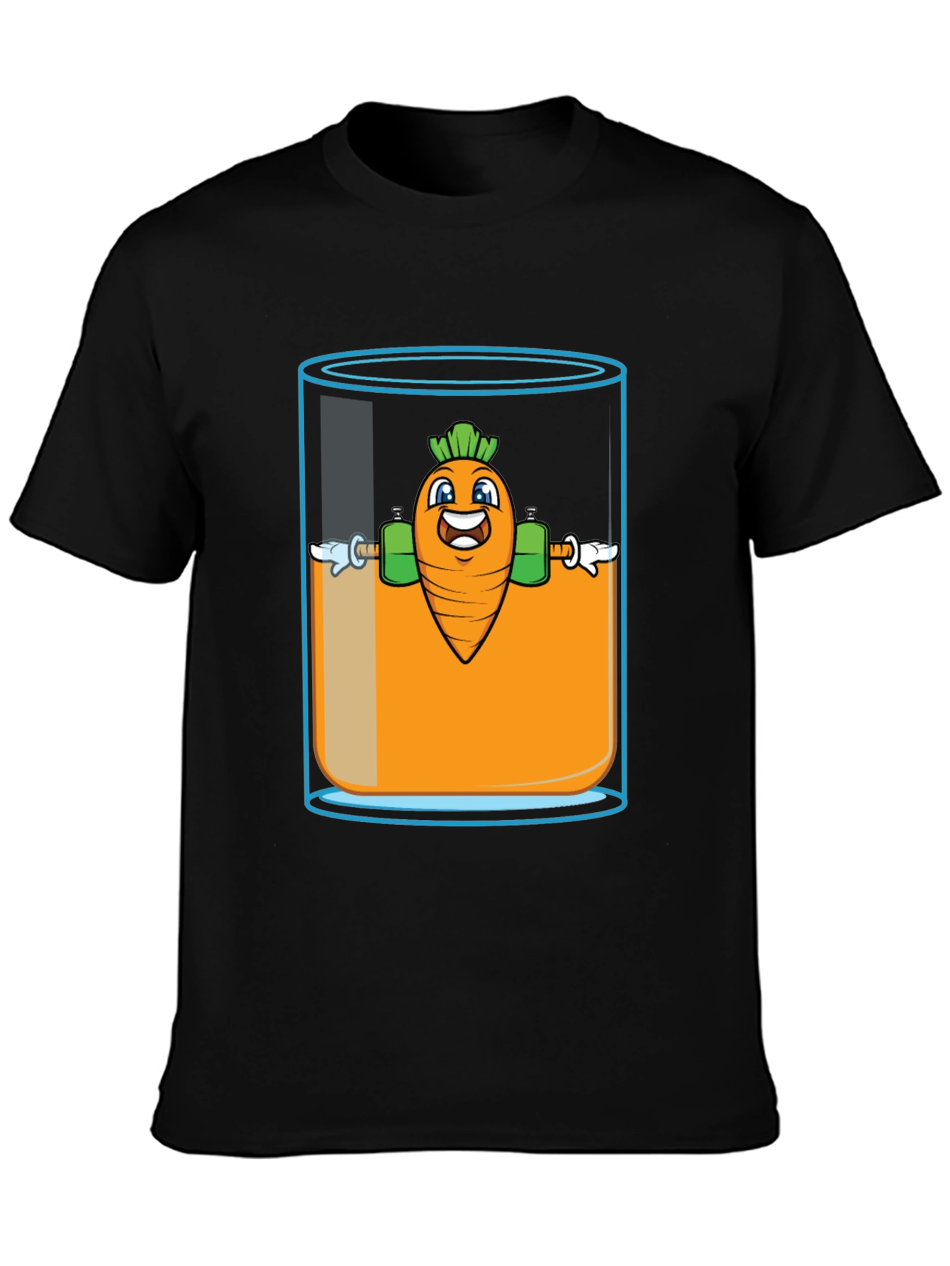 Funny Carrot Juice Gym T-Shirt - Black