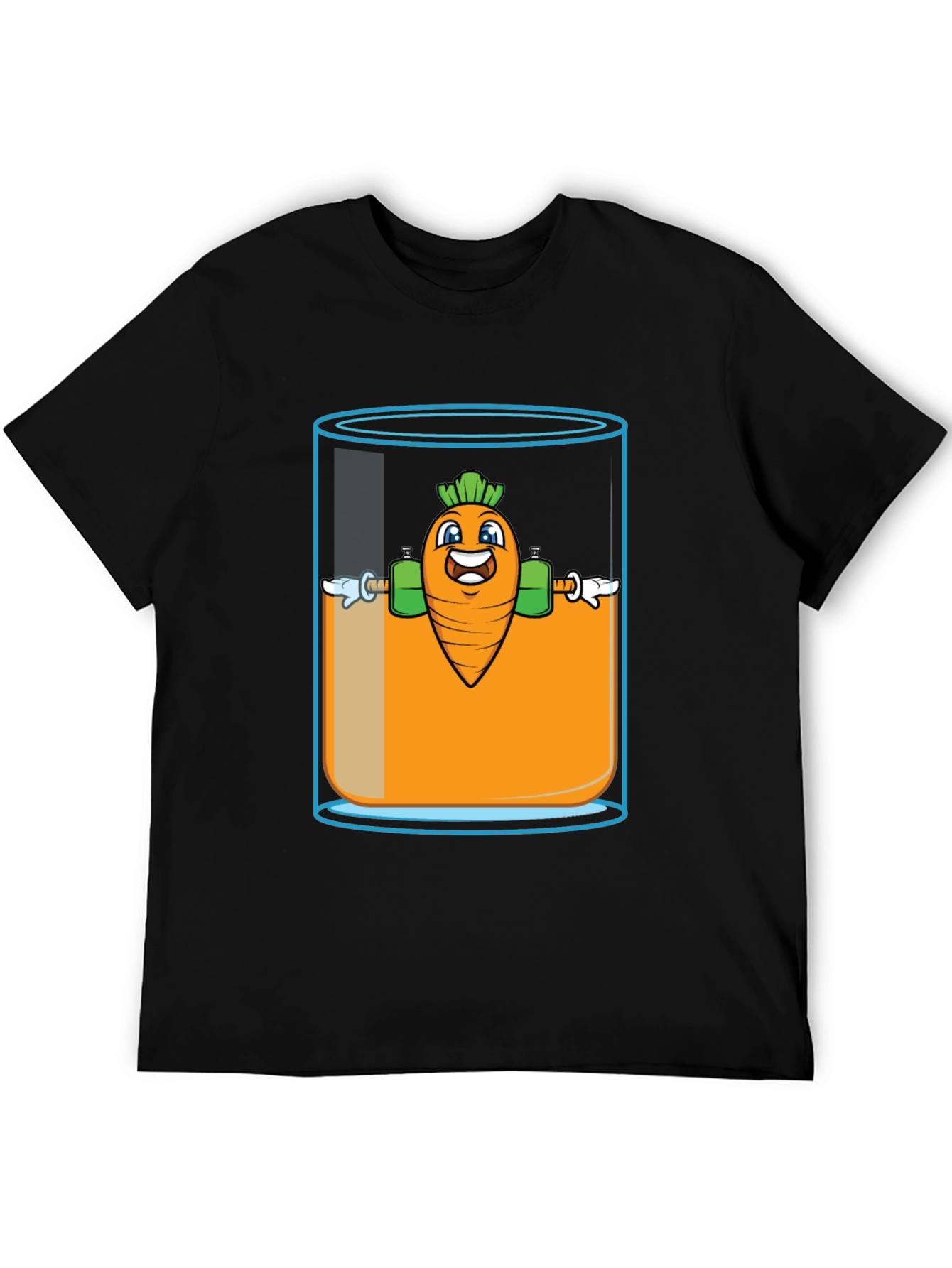 Funny Carrot Juice Gym T-Shirt - Black