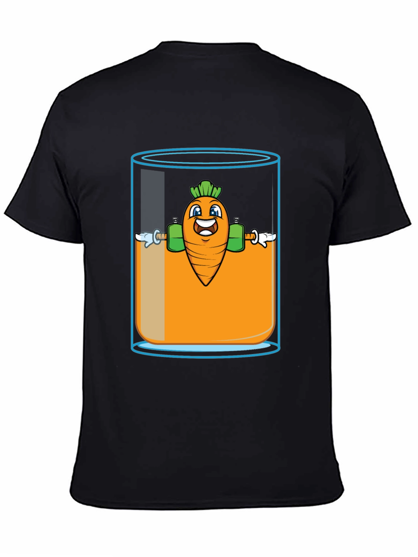 Funny Carrot Juice Gym T-Shirt - Black