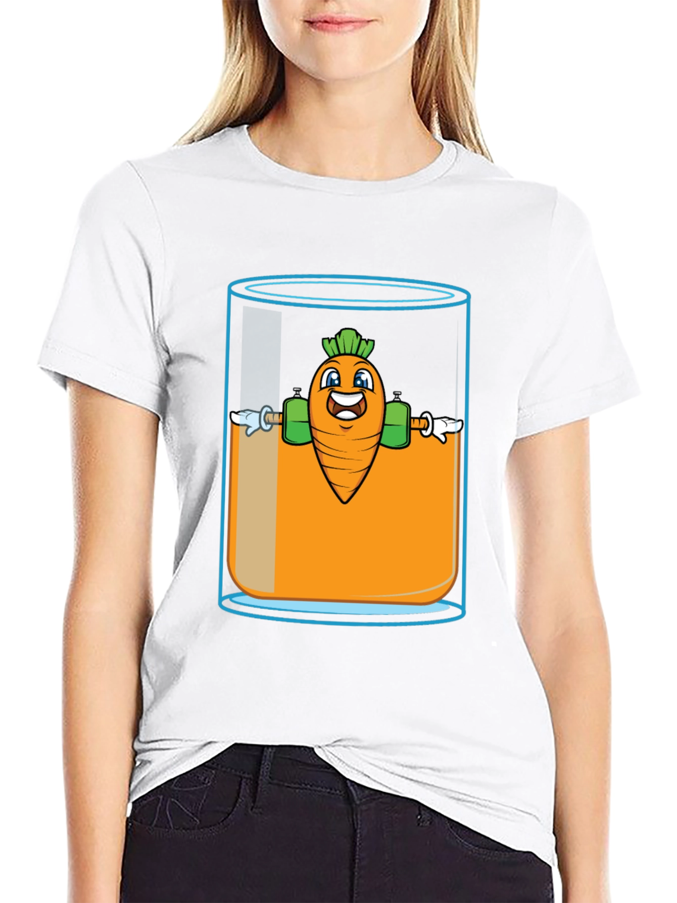 Funny Carrot Juice Gym T-Shirt - Black