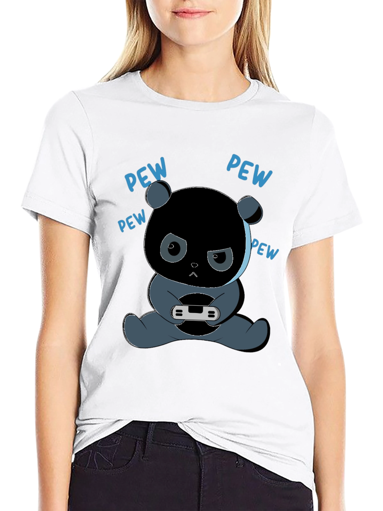 Gamer Panda T-Shirt - Pew Pew