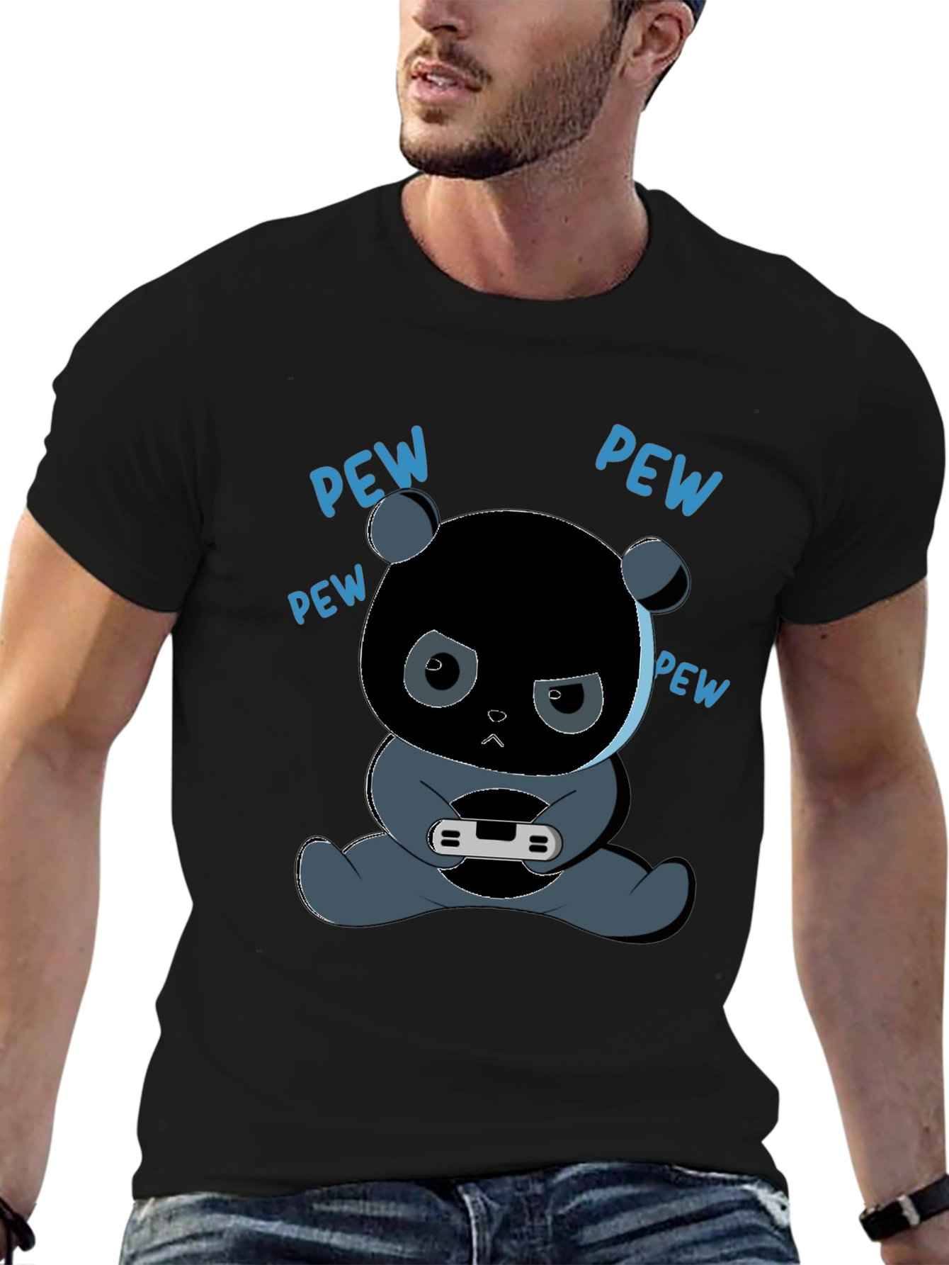 Gamer Panda T-Shirt - Pew Pew