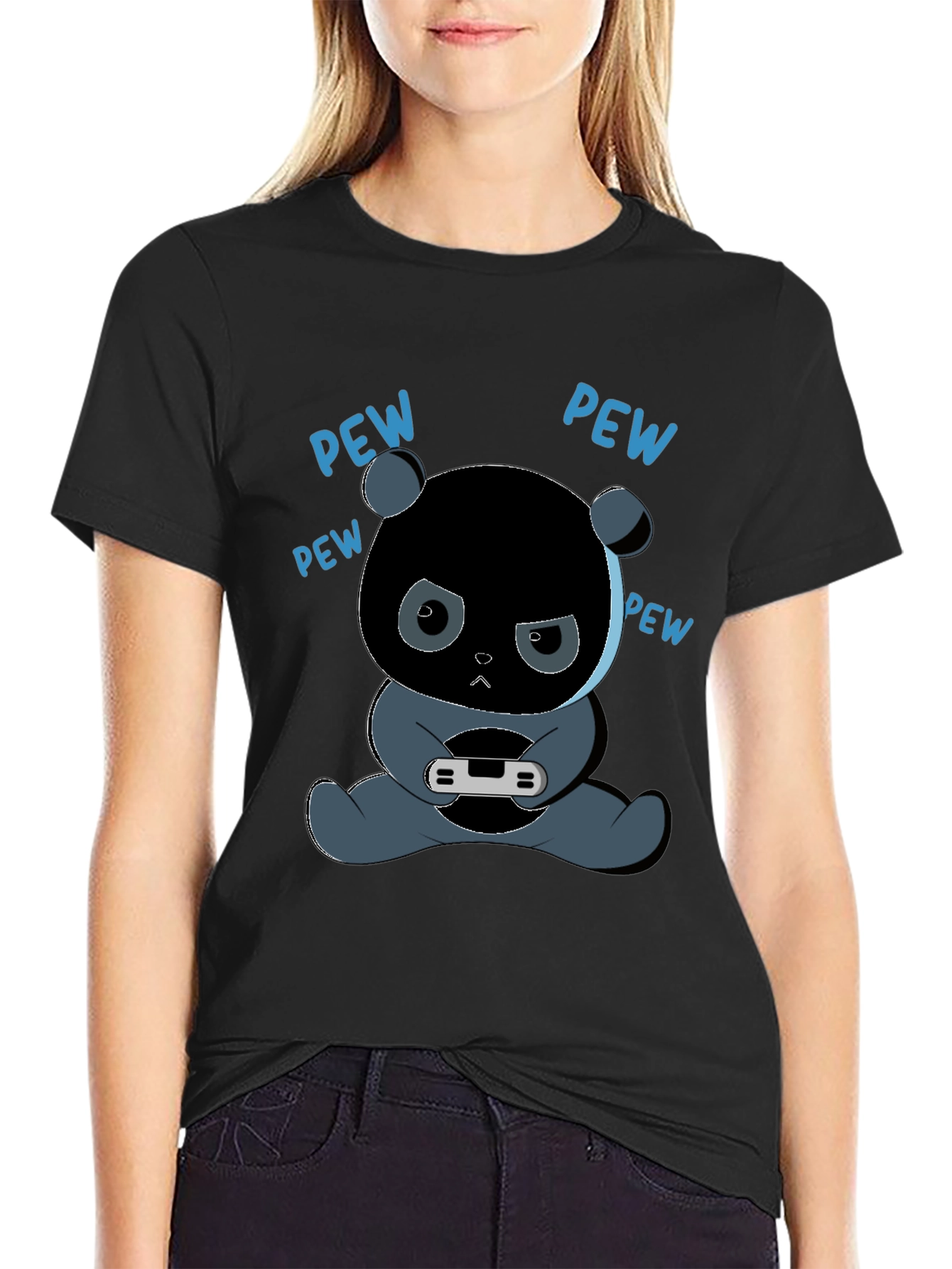 Gamer Panda T-Shirt - Pew Pew