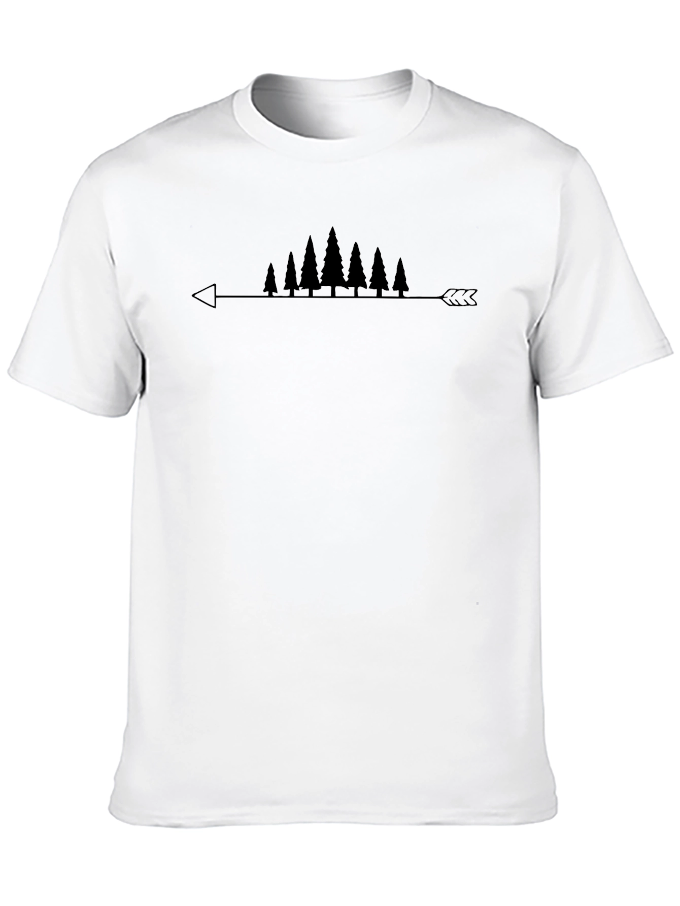 Arrow and Trees Graphic Tee - Mens Black T-Shirt