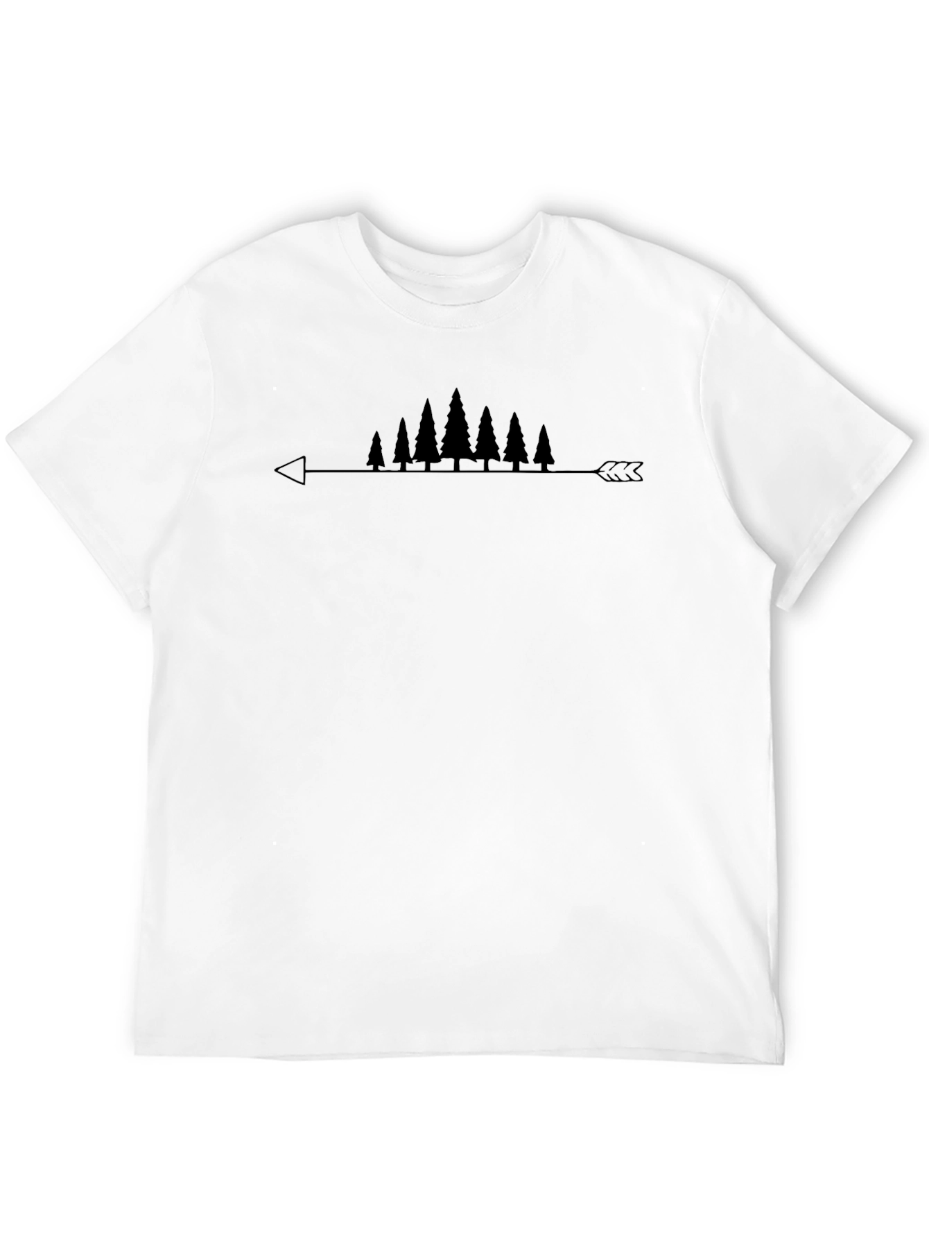 Arrow and Trees Graphic Tee - Mens Black T-Shirt