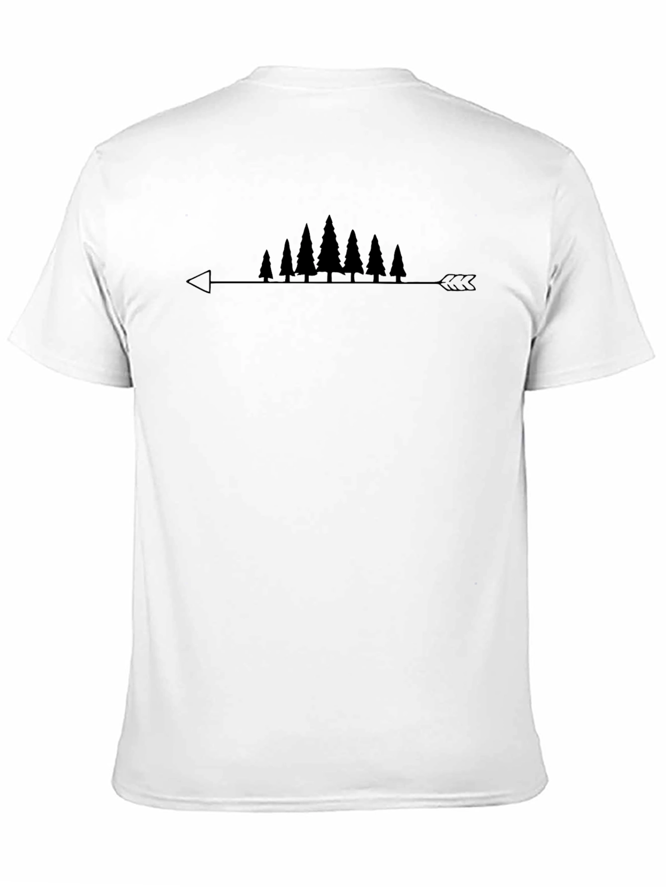 Arrow and Trees Graphic Tee - Mens Black T-Shirt