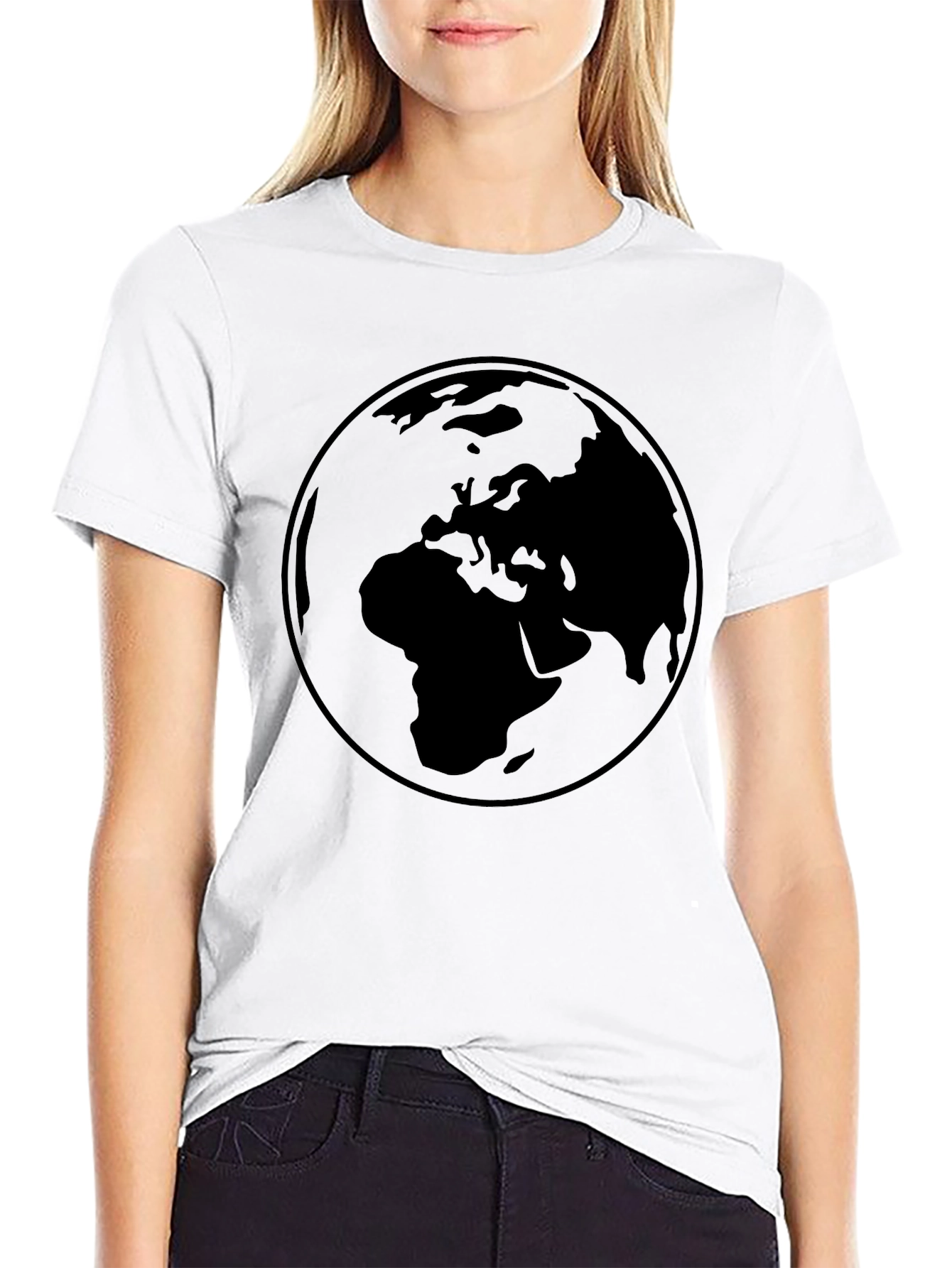 Earth Graphic Black T-Shirt - Global Design Tee